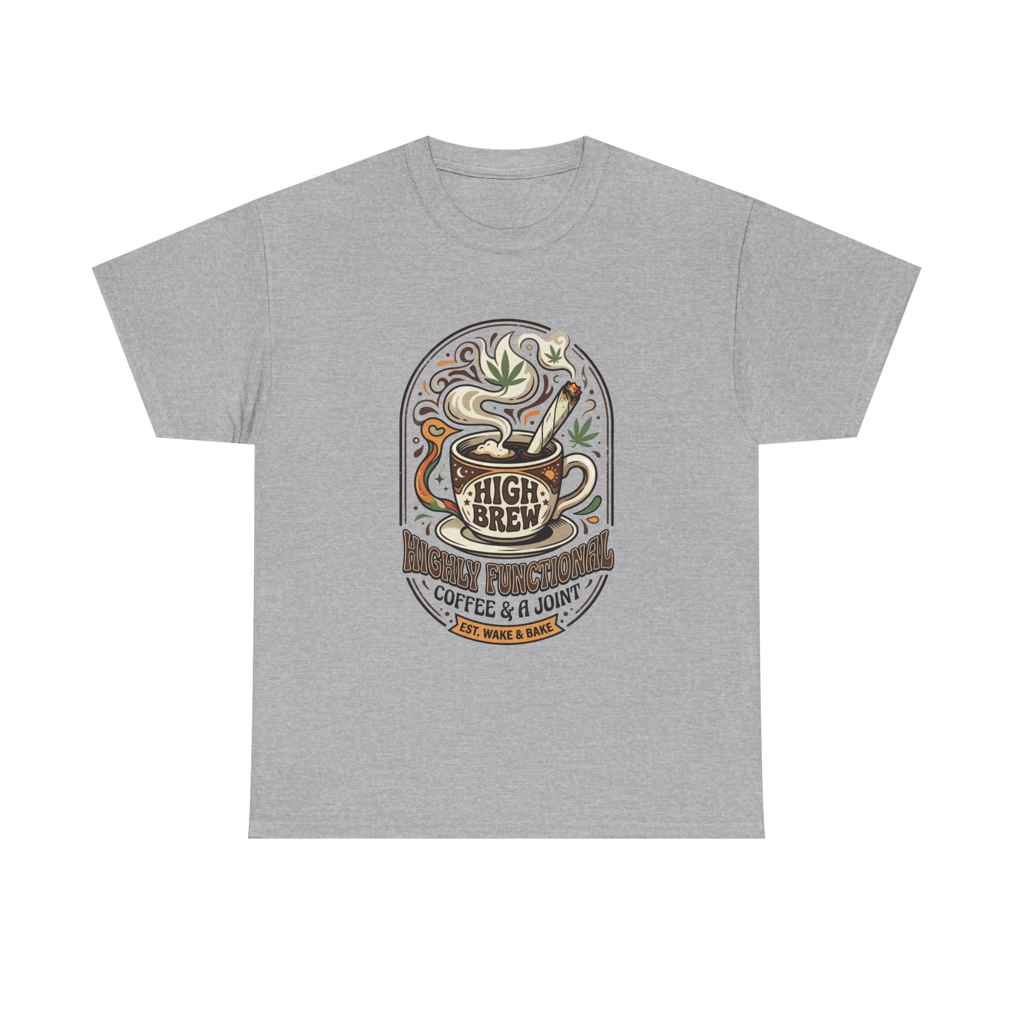 Coffee & Joint Tee — “High Brew” Graphic Coffee T‑Shirt