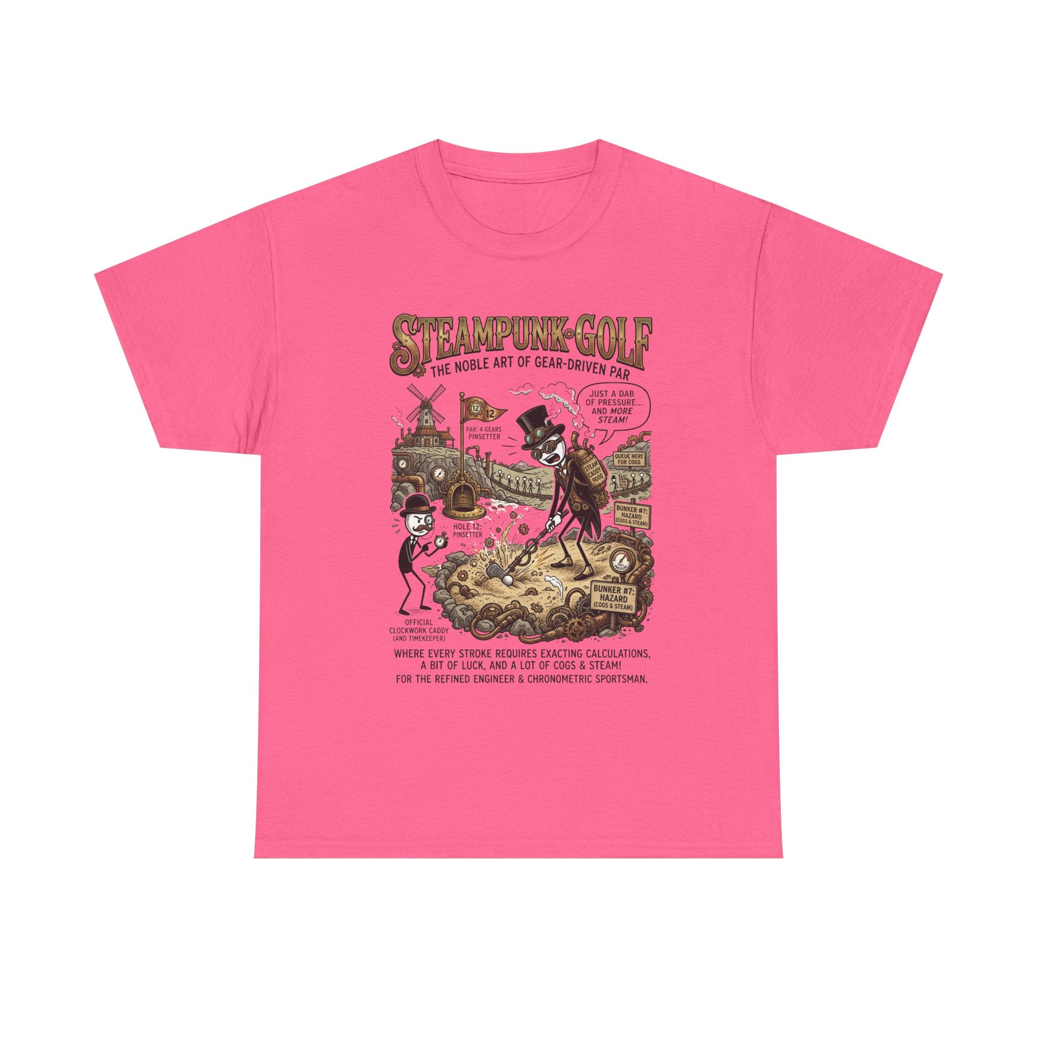Steampunk Golf T-Shirt — Vintage Mechanical Golfers Graphic Tee