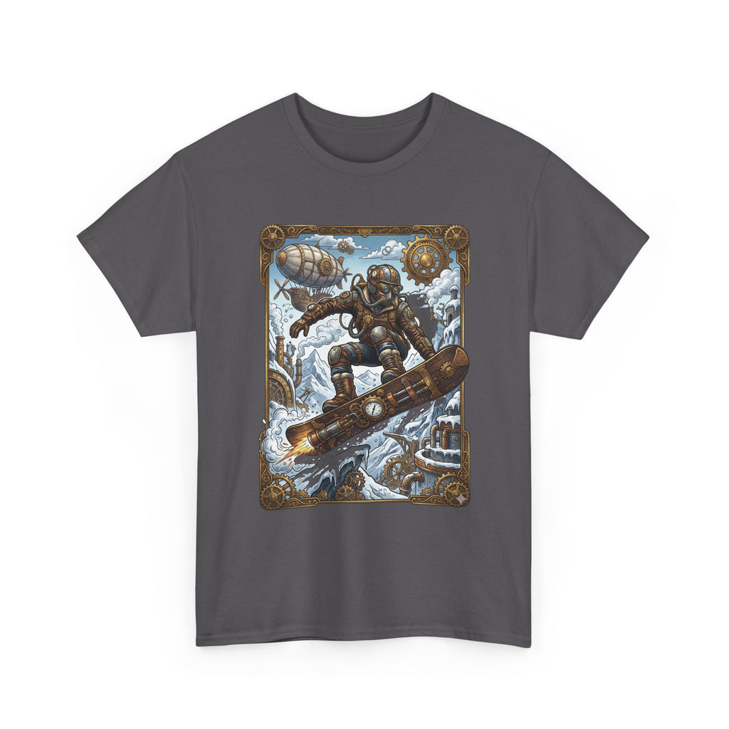 Steampunk Snowboarder Tee — Vintage Deep-Sea Snowboarding Graphic Shirt