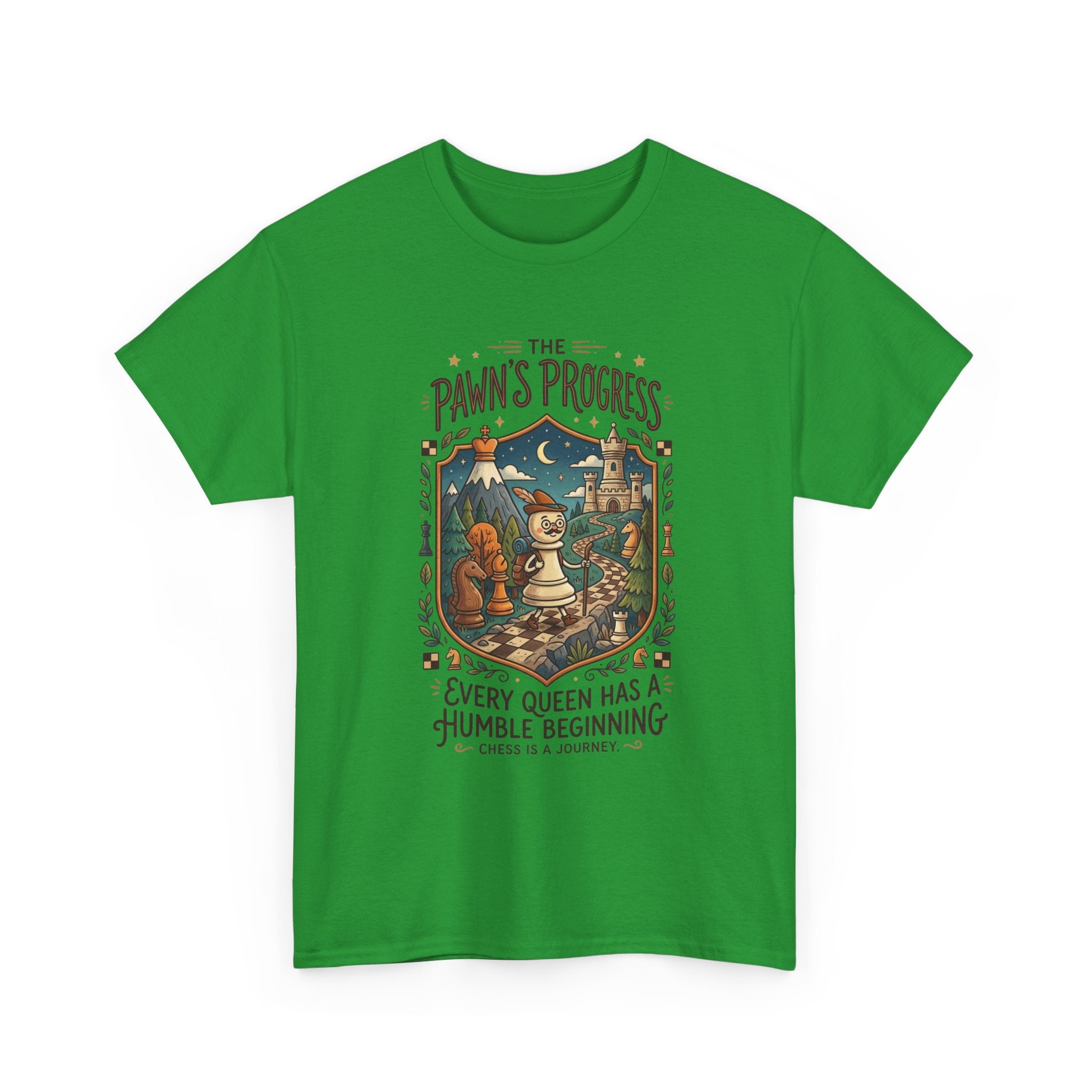 Chess 'The Pawn's Progress' T-Shirt — "Every Queen Has a Humble Beginning" Vintage Style Tee