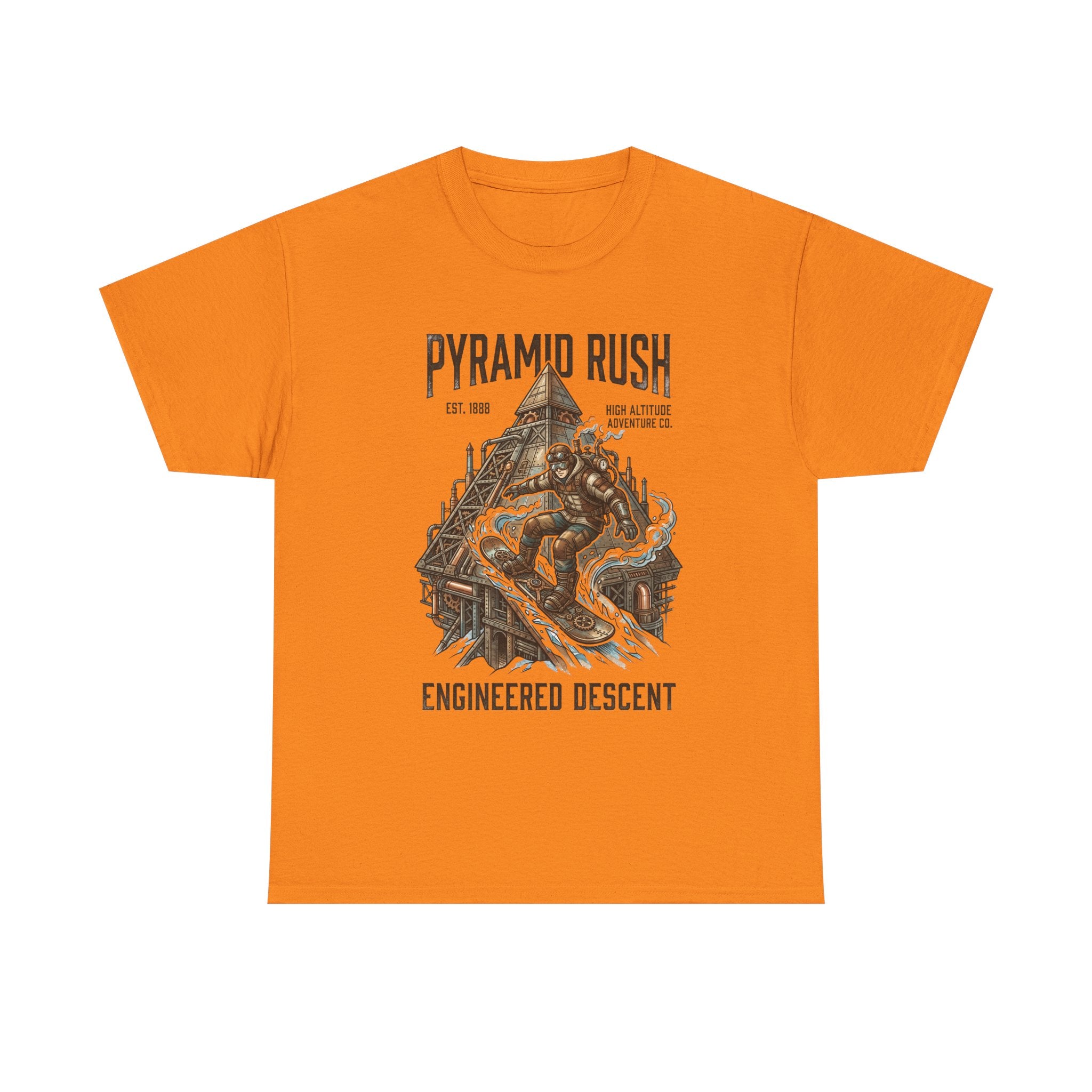 Steampunk Snowboard Pyramid Adventure T-Shirt — Fantasy Explorer Graphic Tee
