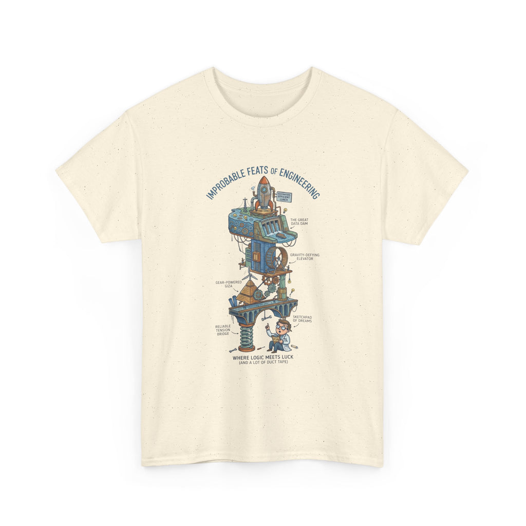 Engineering Feats T‑Shirt — Engineering Diagram Tee