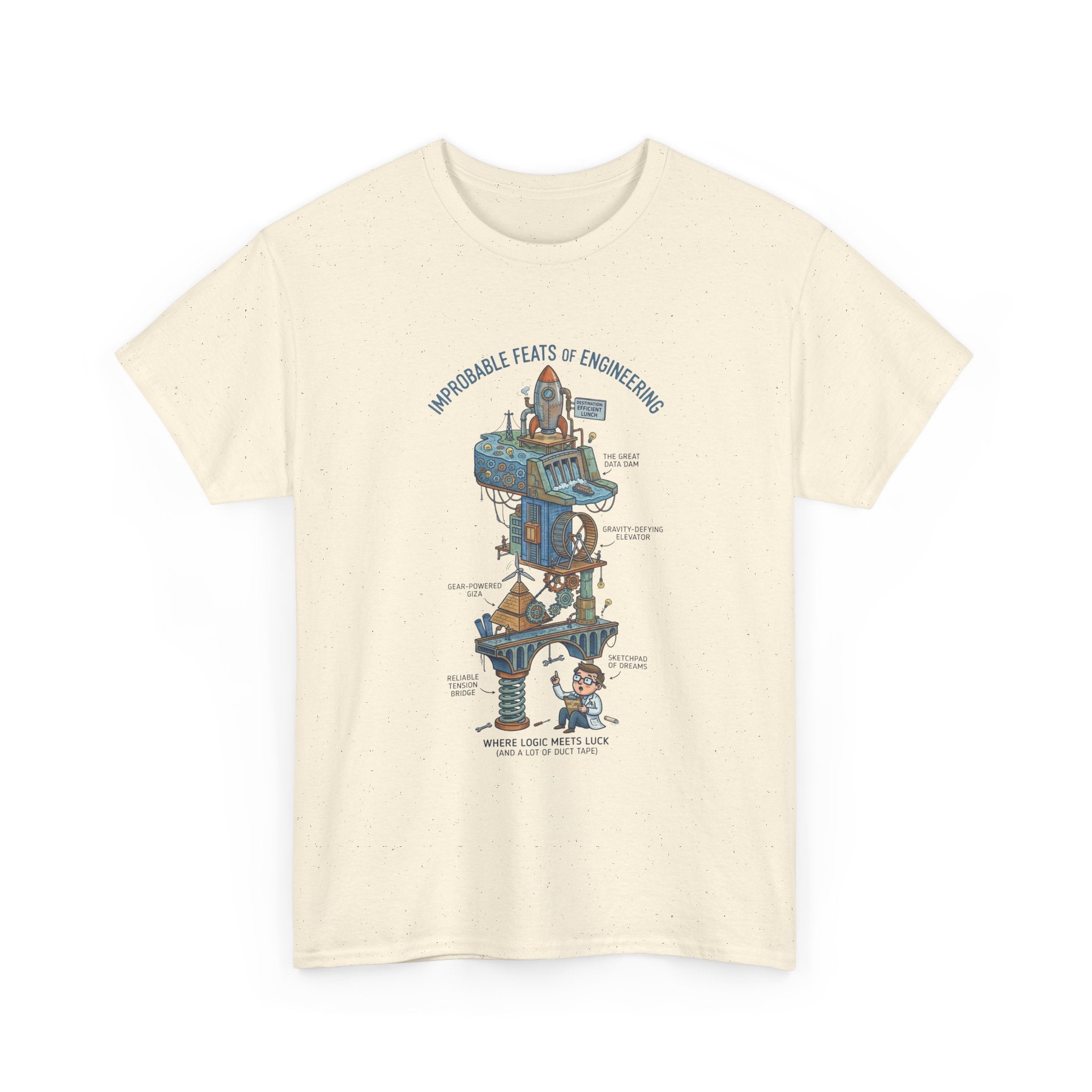 Engineering Feats T‑Shirt — Engineering Diagram Tee