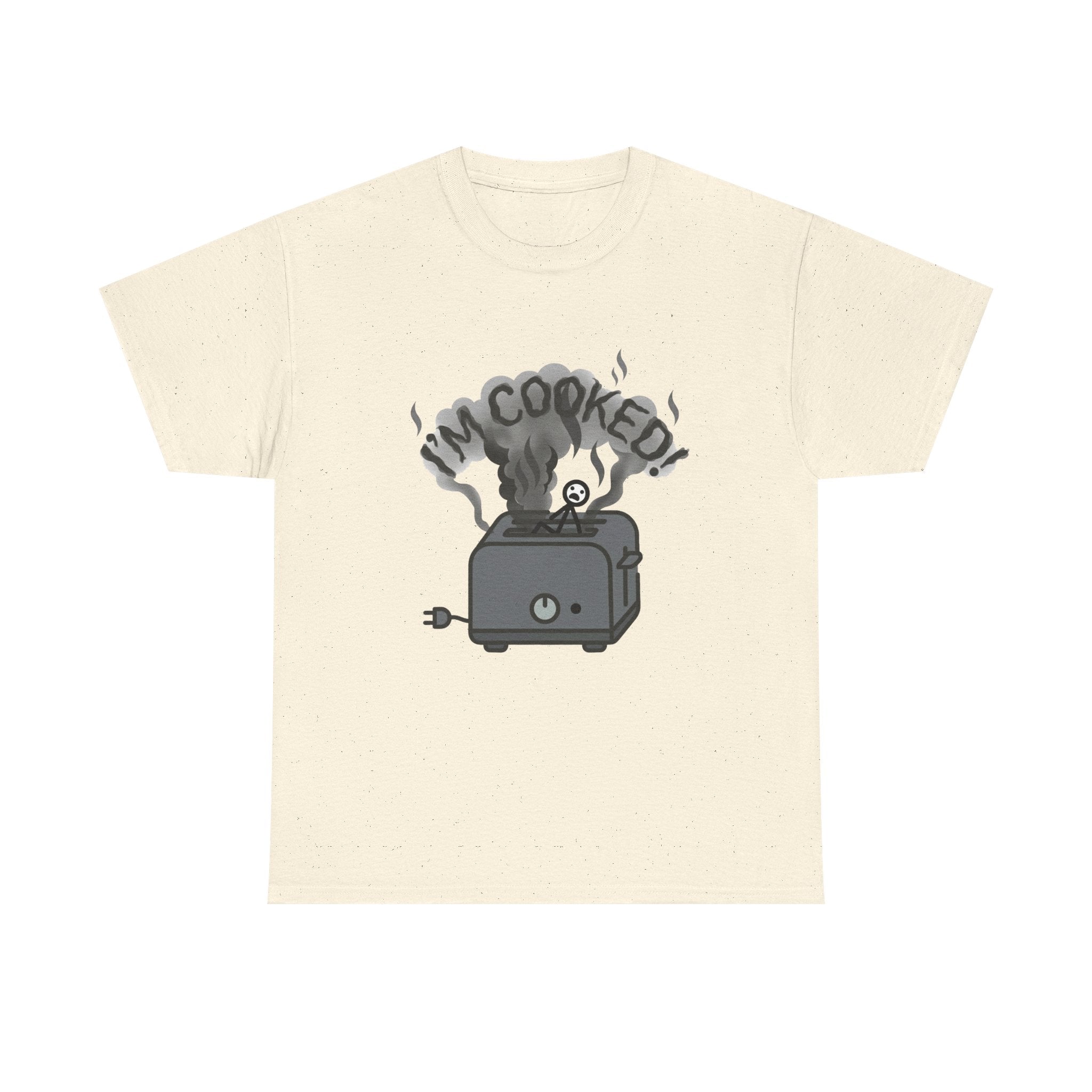 I'm Cooked Toaster T‑Shirt — Funny Kitchen Appliance Graphic Tee