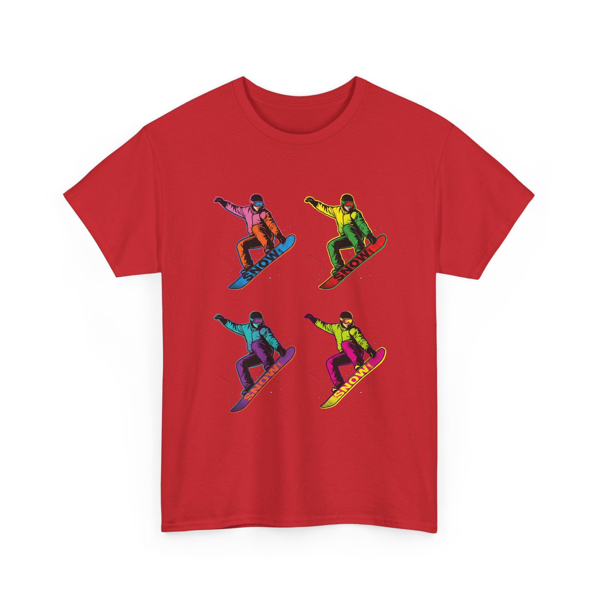 Snowboarder Pop Art T-Shirt – Colorful Retro Snowboarding Graphic Tee
