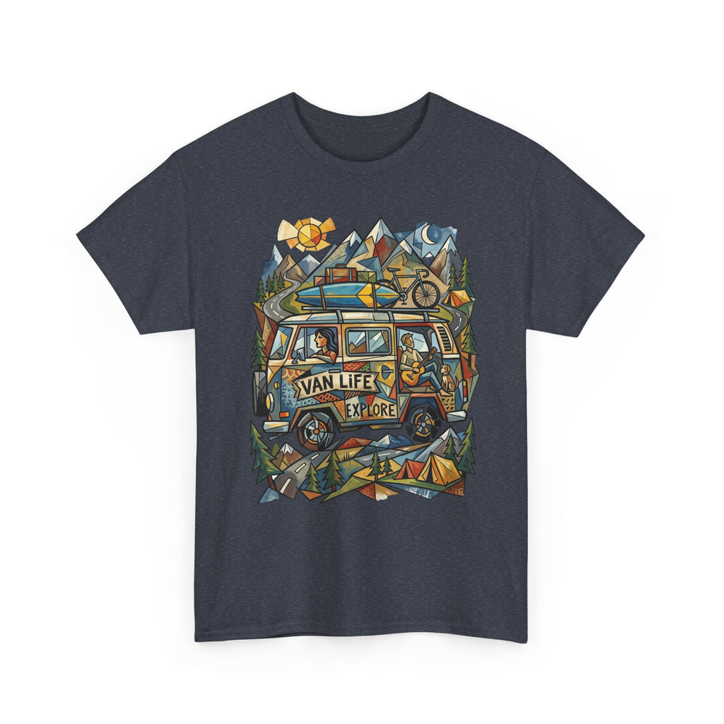 Van Life Explore T-Shirt — Retro Campervan Adventure Graphic Tee