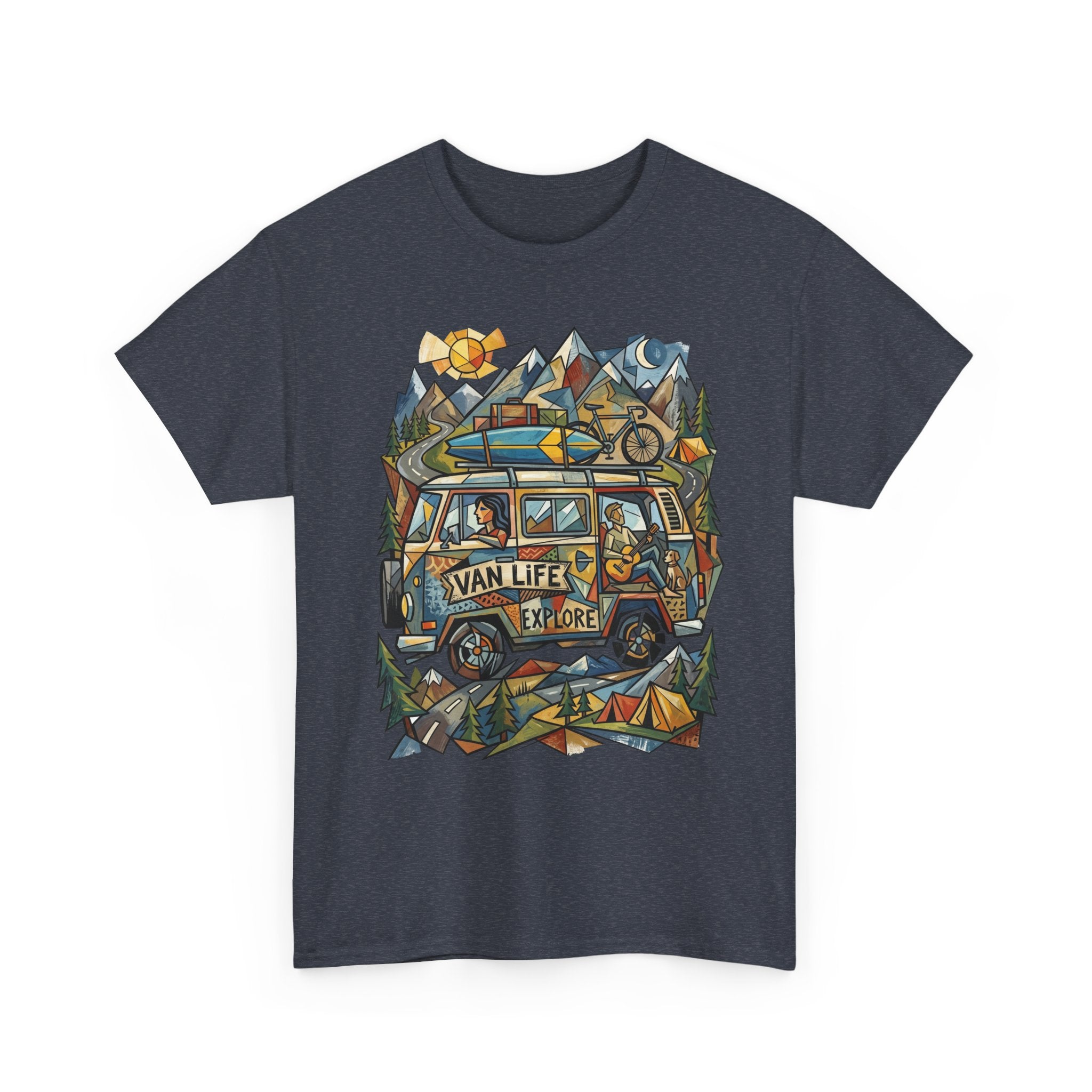 Van Life Explore T-Shirt — Retro Campervan Adventure Graphic Tee