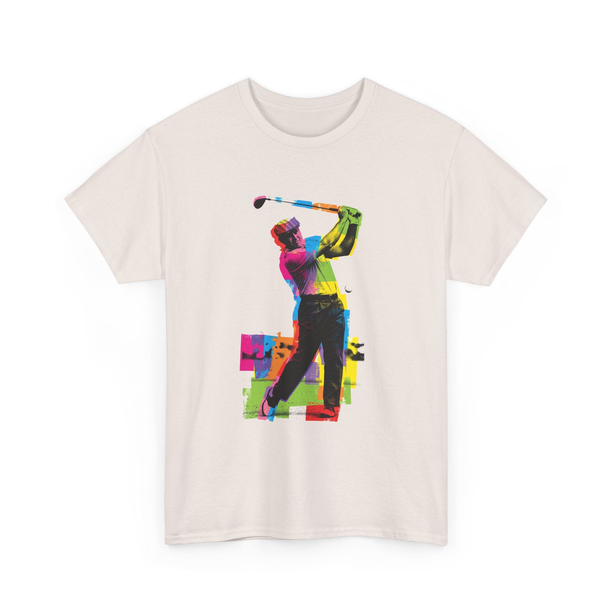 Golf Swing Pop Art T-Shirt — Colorful Golfer Graphic Tee