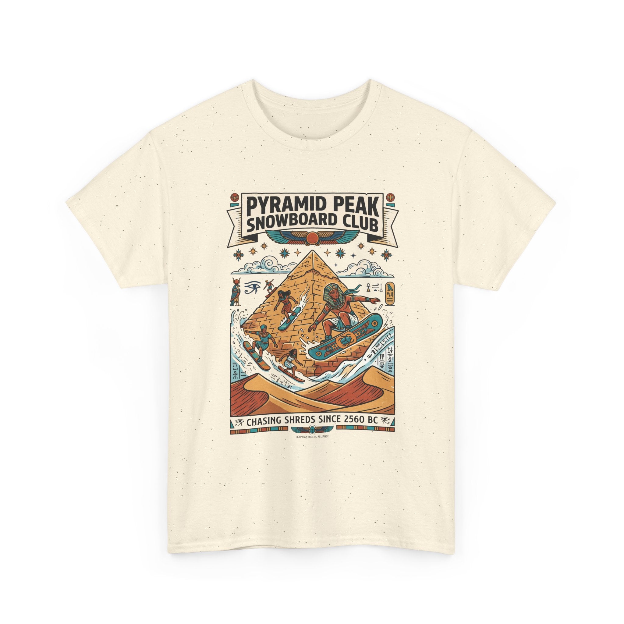 Snowboard Club Graphic Tee — "Pyramid Peak Snowboard Club" Vintage Winter Shirt