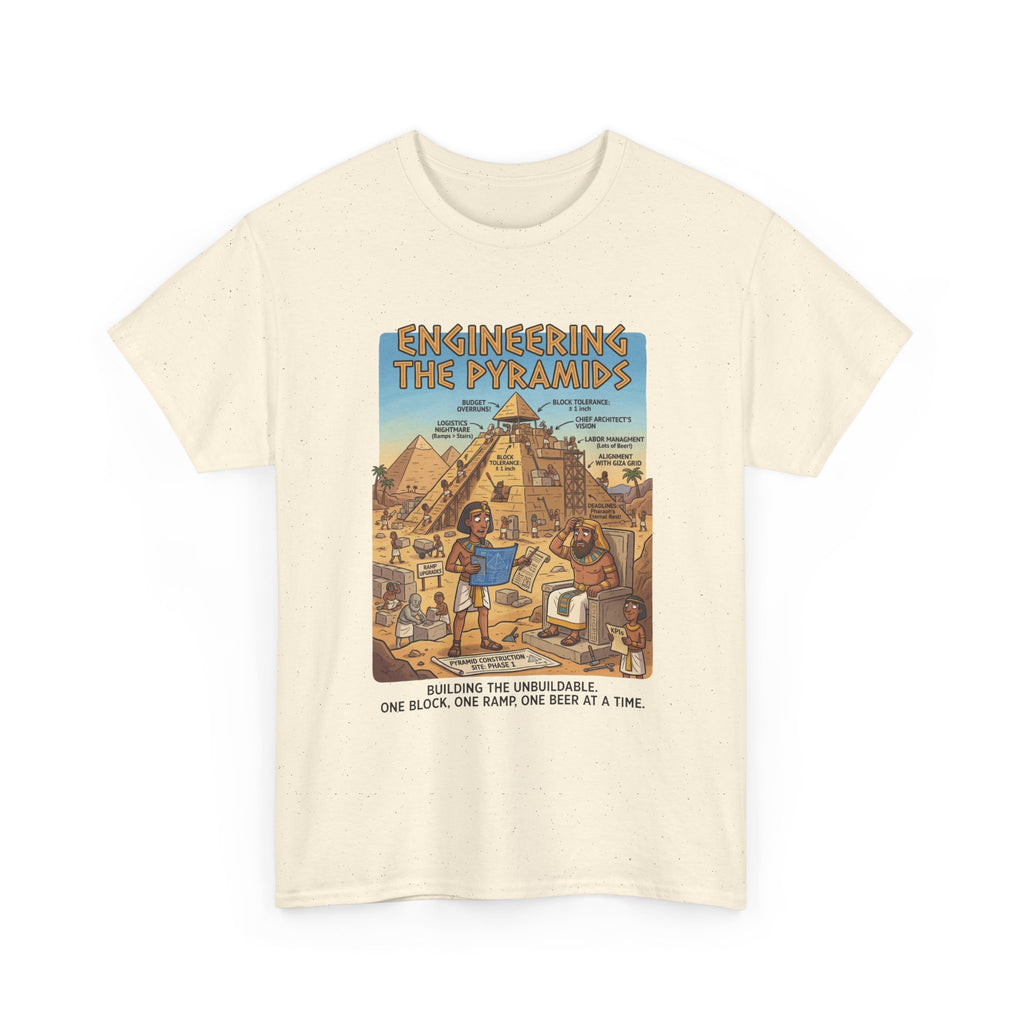 T-Shirt — "Engineering the Pyramids" Vintage Egypt Graphic Tee