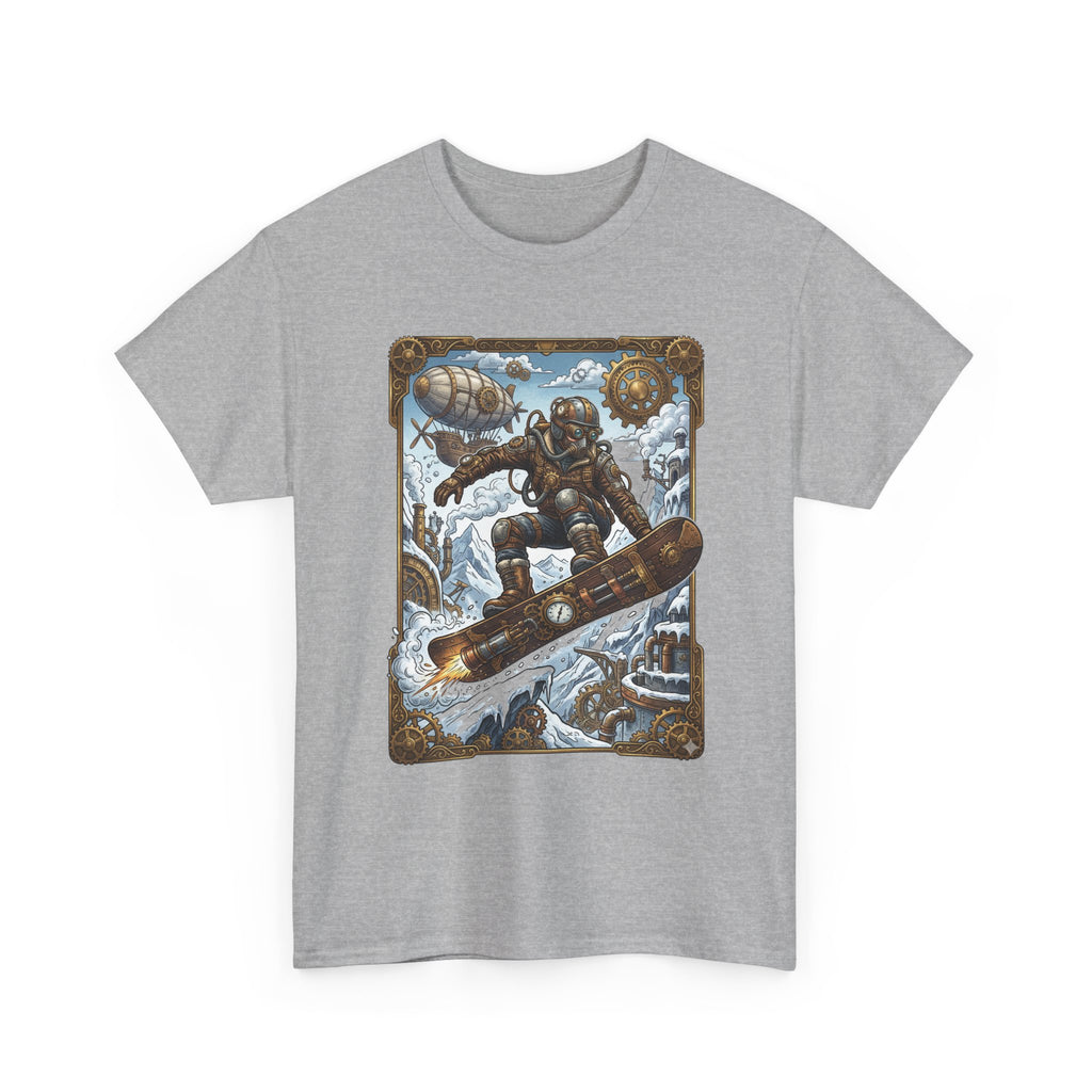 Steampunk Snowboarder Tee — Vintage Deep-Sea Snowboarding Graphic Shirt