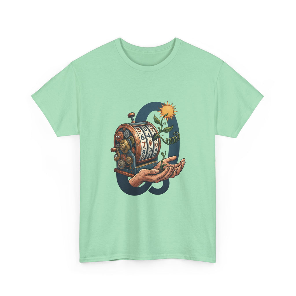 Vintage Slot Machine Tee — Retro Casino Art T-Shirt with Sunflower. idk