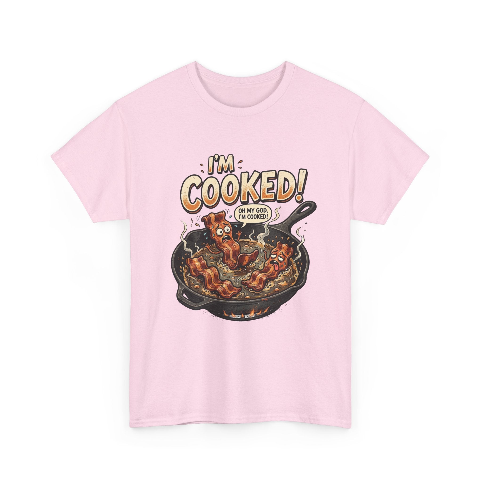I’m Cooked! Funny Bacon Skillet T-Shirt
