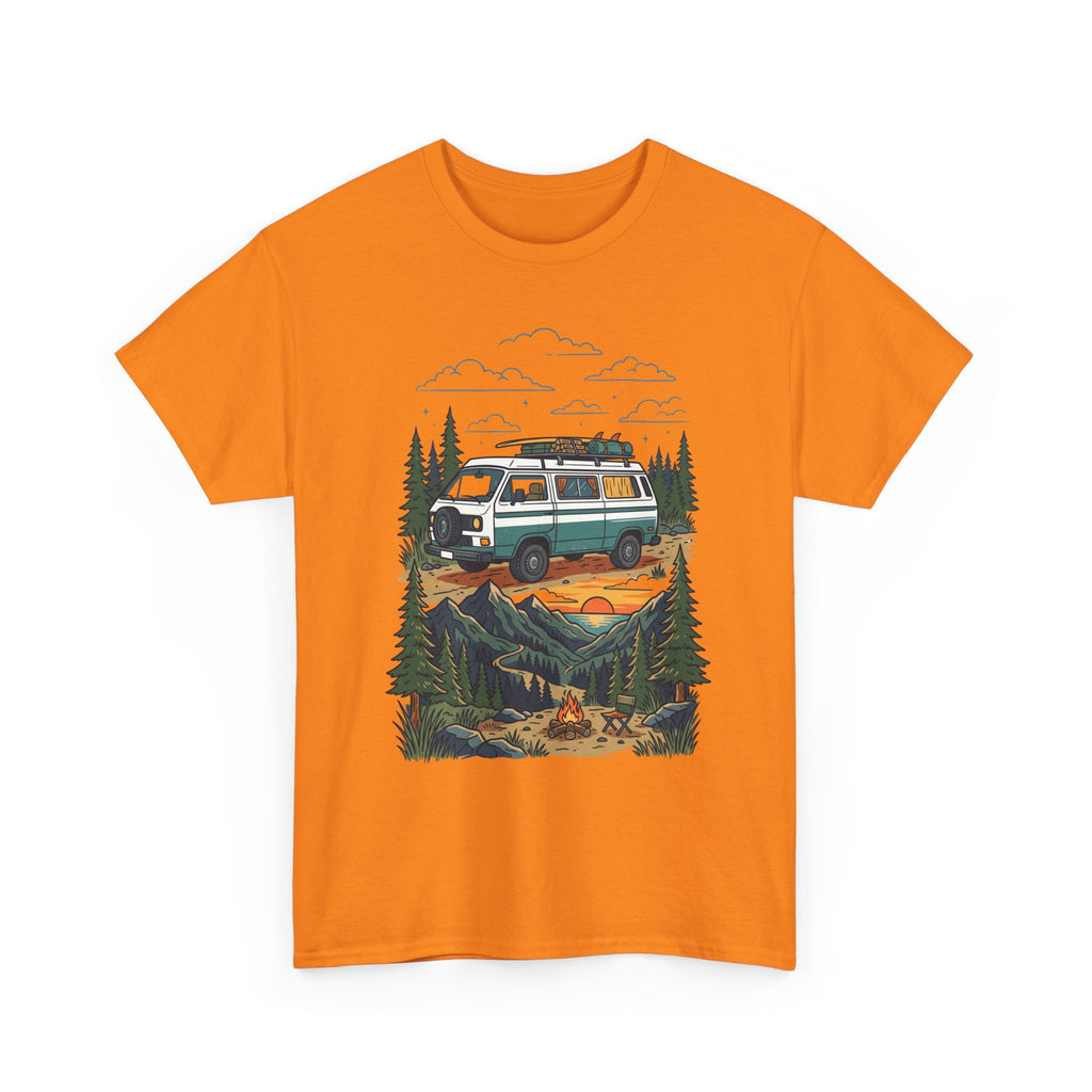 Camper Van Adventure Tee — Retro Van Camping Graphic T-Shirt