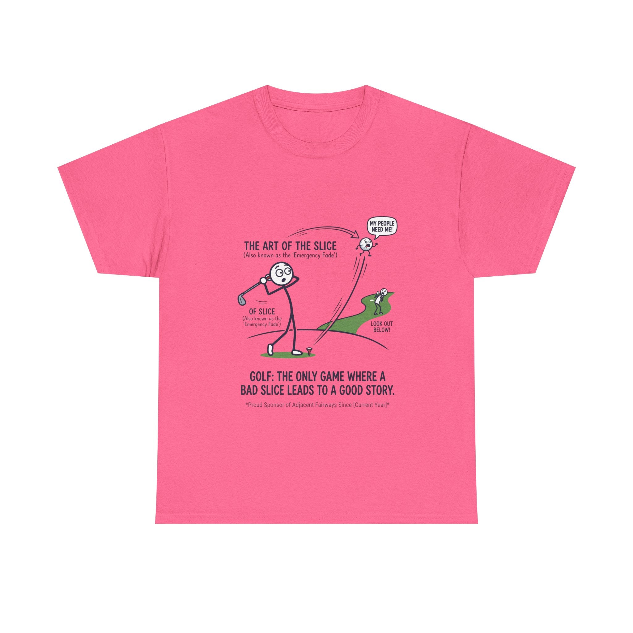 Golf Slice T-Shirt — "The Art of the Slice" Funny Golf Humor Tee