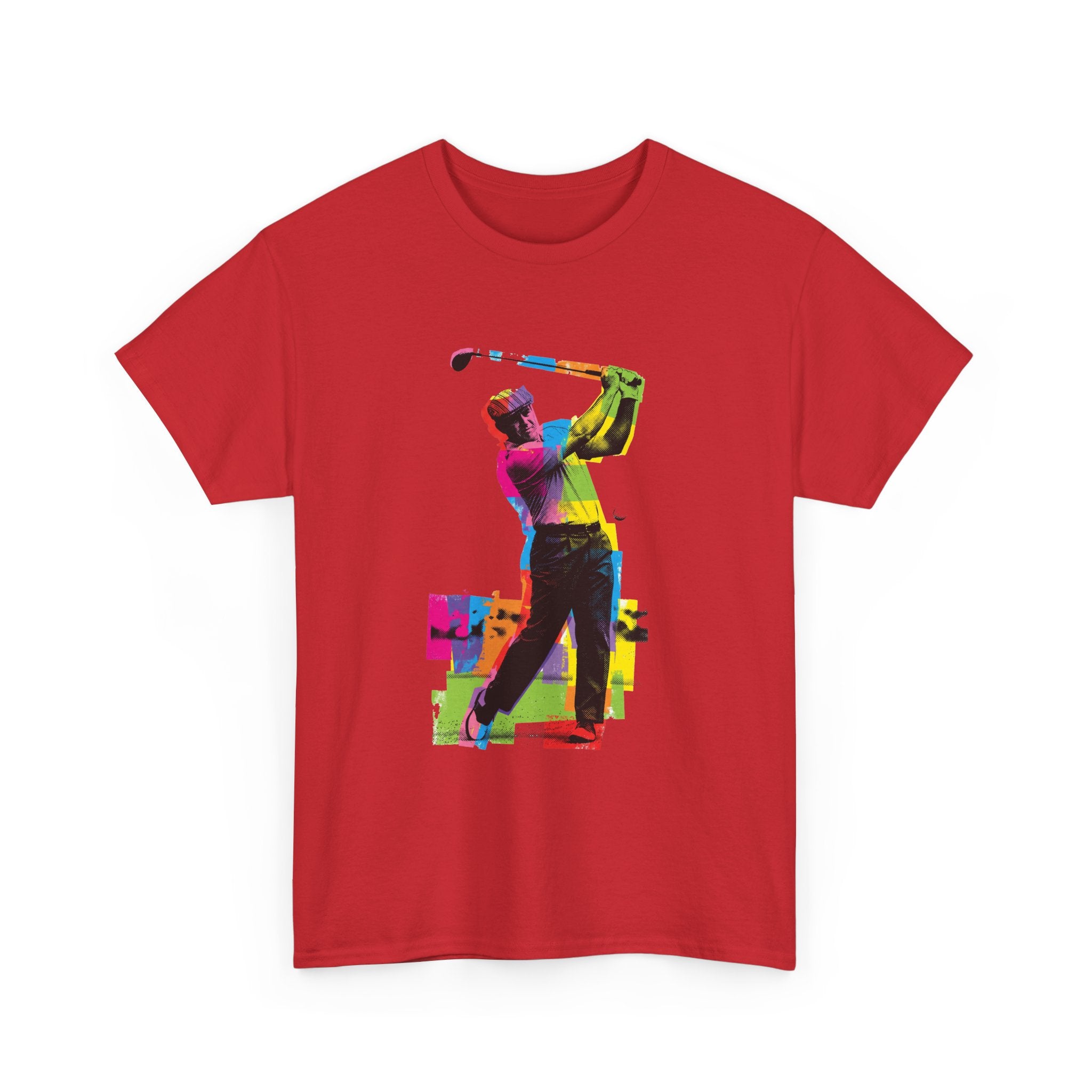 Golf Swing Pop Art T-Shirt — Colorful Golfer Graphic Tee