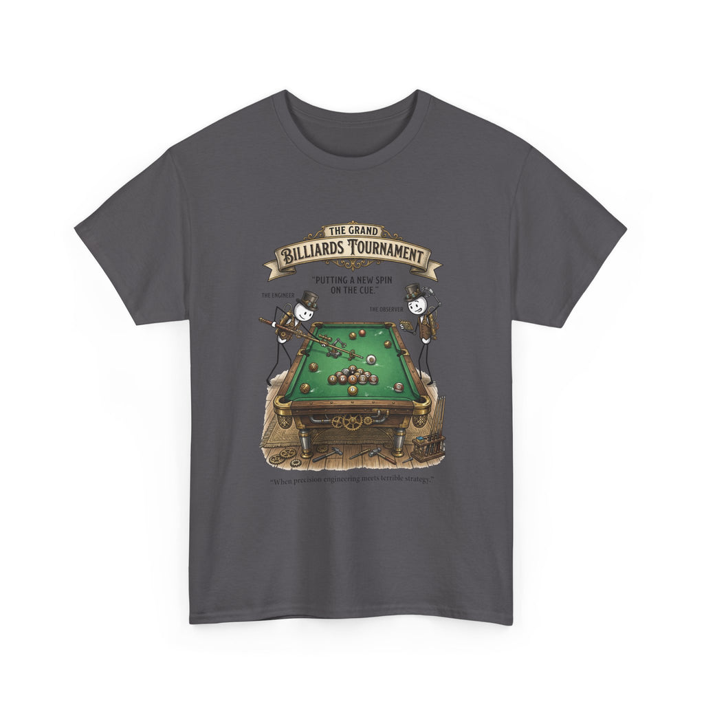 Billiards Tournament T-Shirt — Vintage Pool Table Graphic Tee