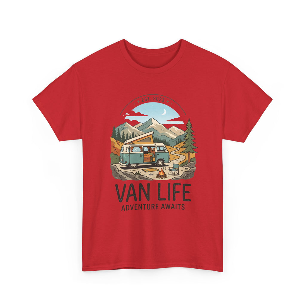 Van Life Adventure Awaits Unisex Heavy Cotton Tee