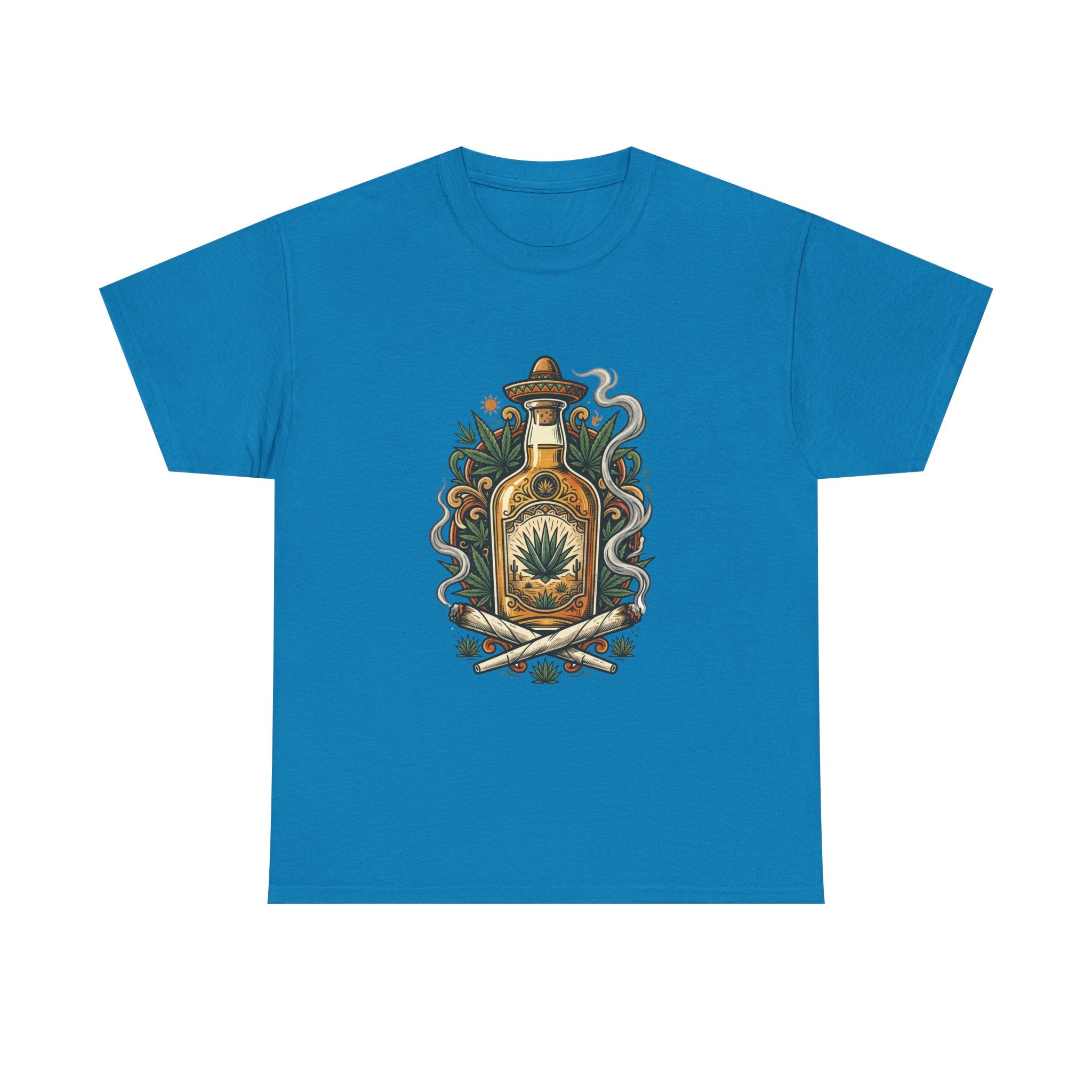 Tequila Bottle Graphic Tee — Agave Spirit Illustration T-Shirt
