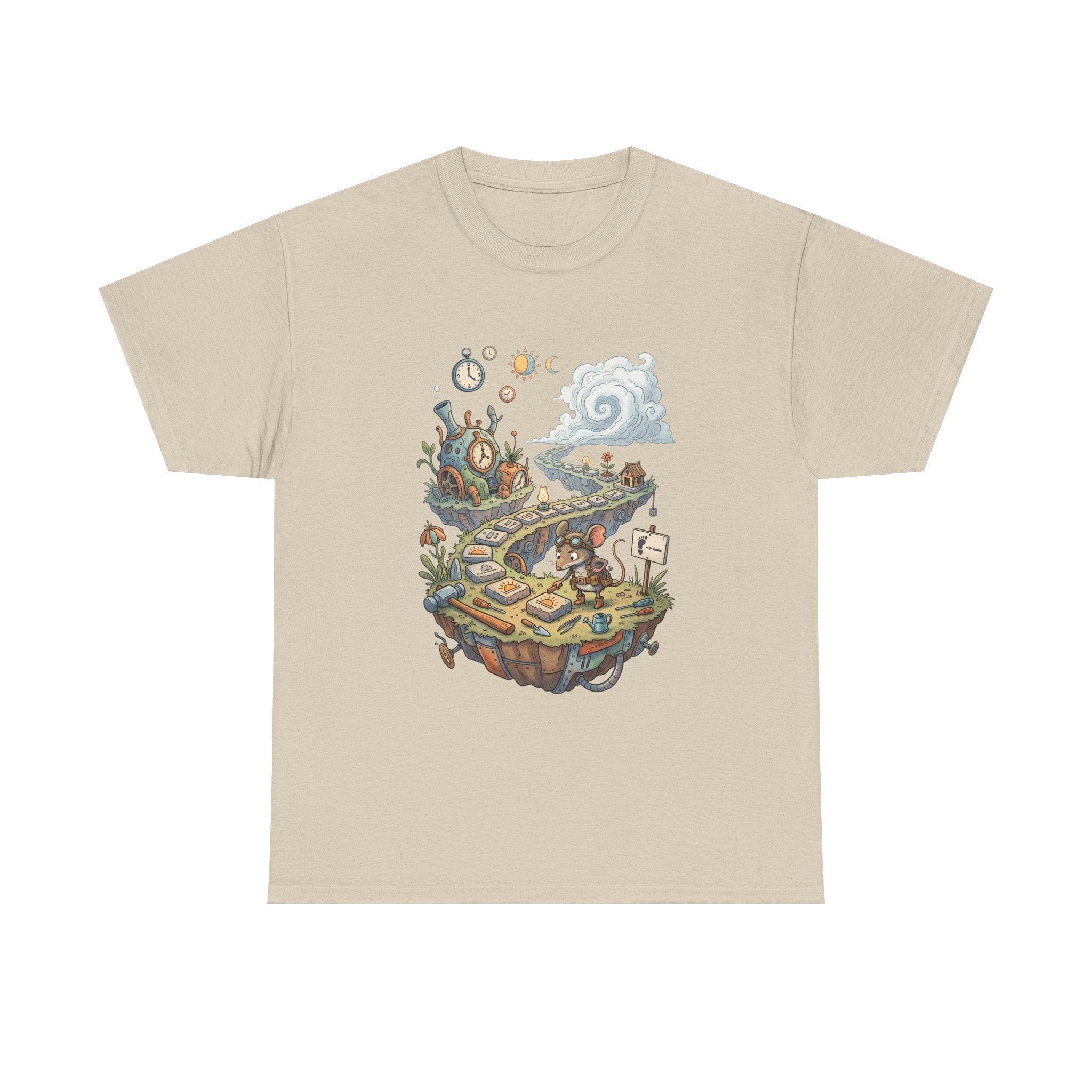 T-Shirt — Fantasy Floating Island Roadmap Illustration Tee