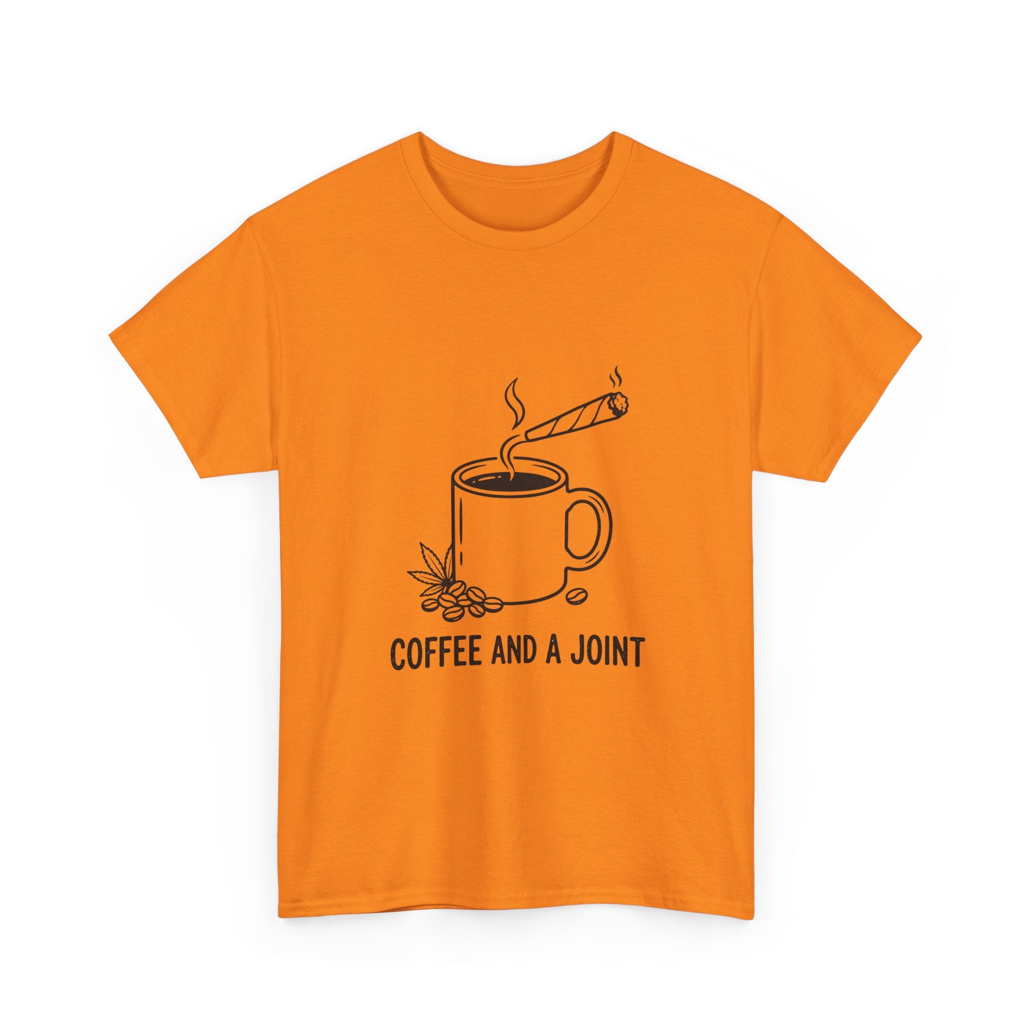 Coffee and a Joint Tee — Cannabis Coffee Minimalist T‑Shirt