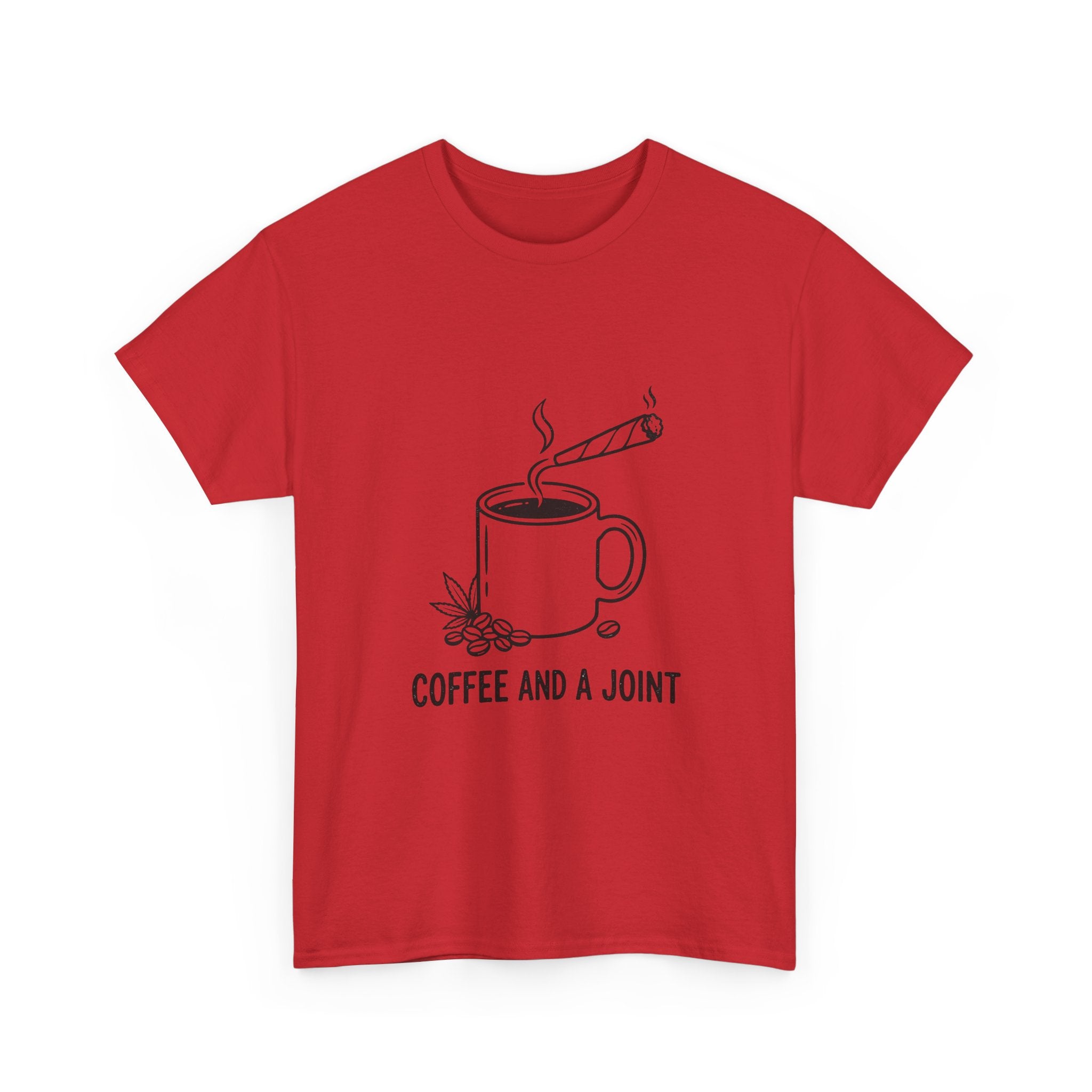 Coffee and a Joint Tee — Cannabis Coffee Minimalist T‑Shirt