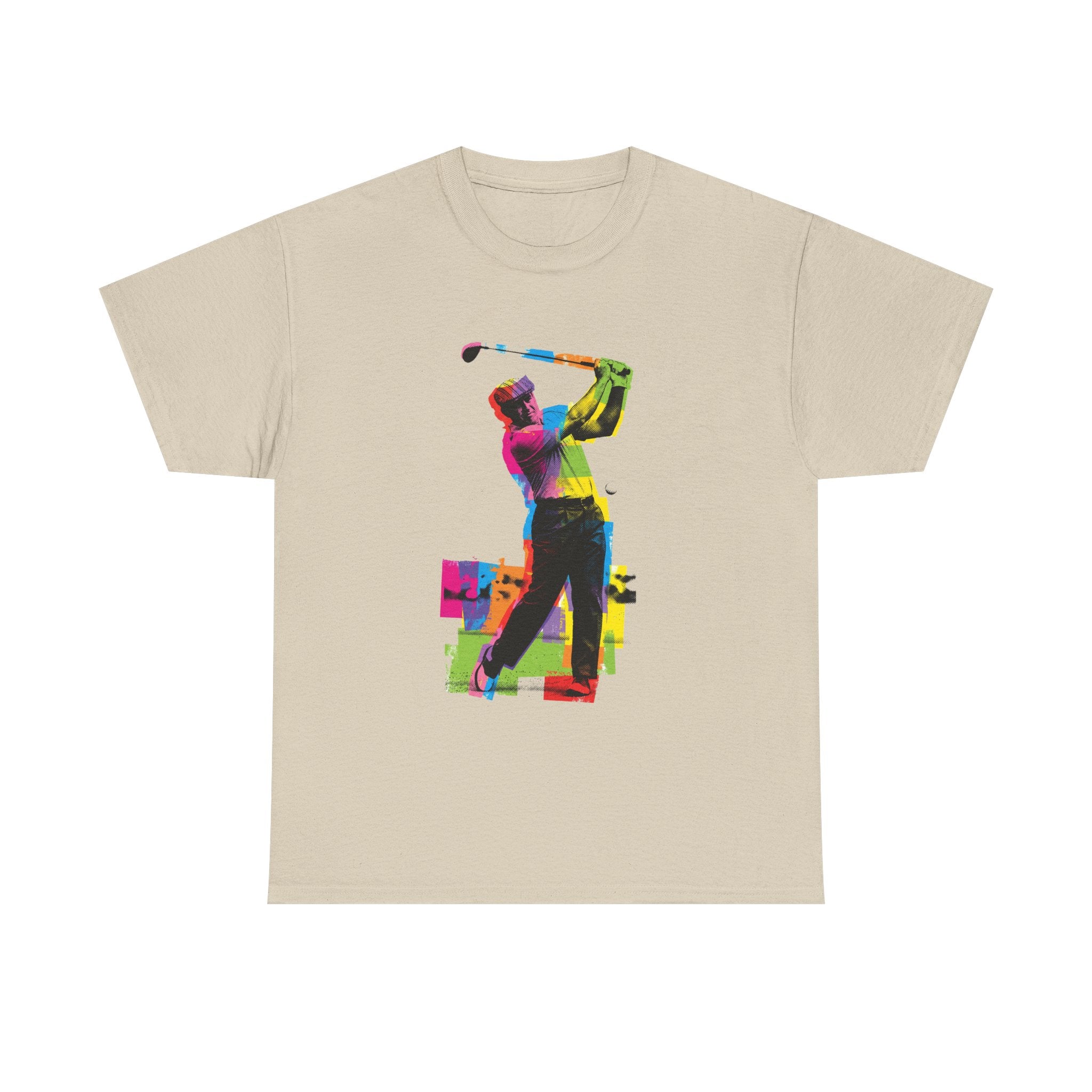 Golf Swing Pop Art T-Shirt — Colorful Golfer Graphic Tee