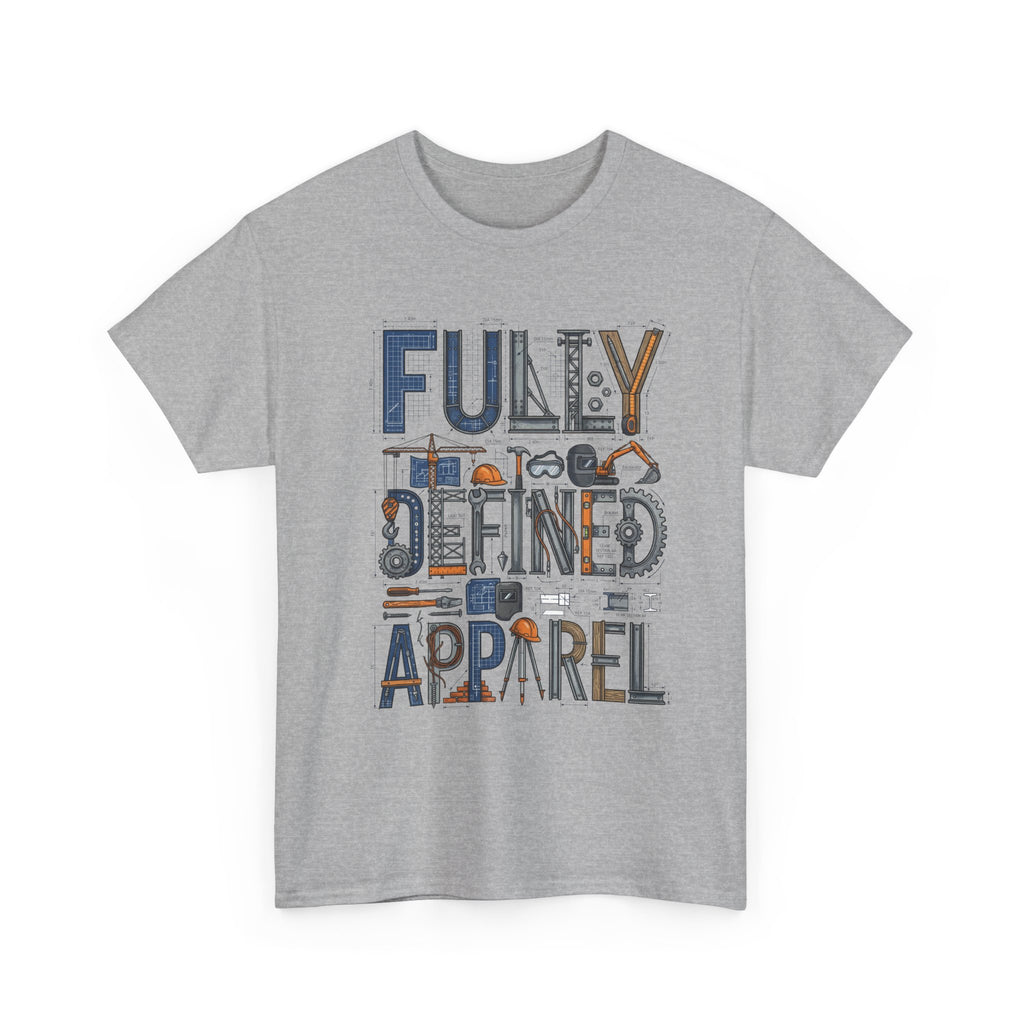 Fully Defined Apparel T-Shirt — Graphic Tee with Retro Tools Design
