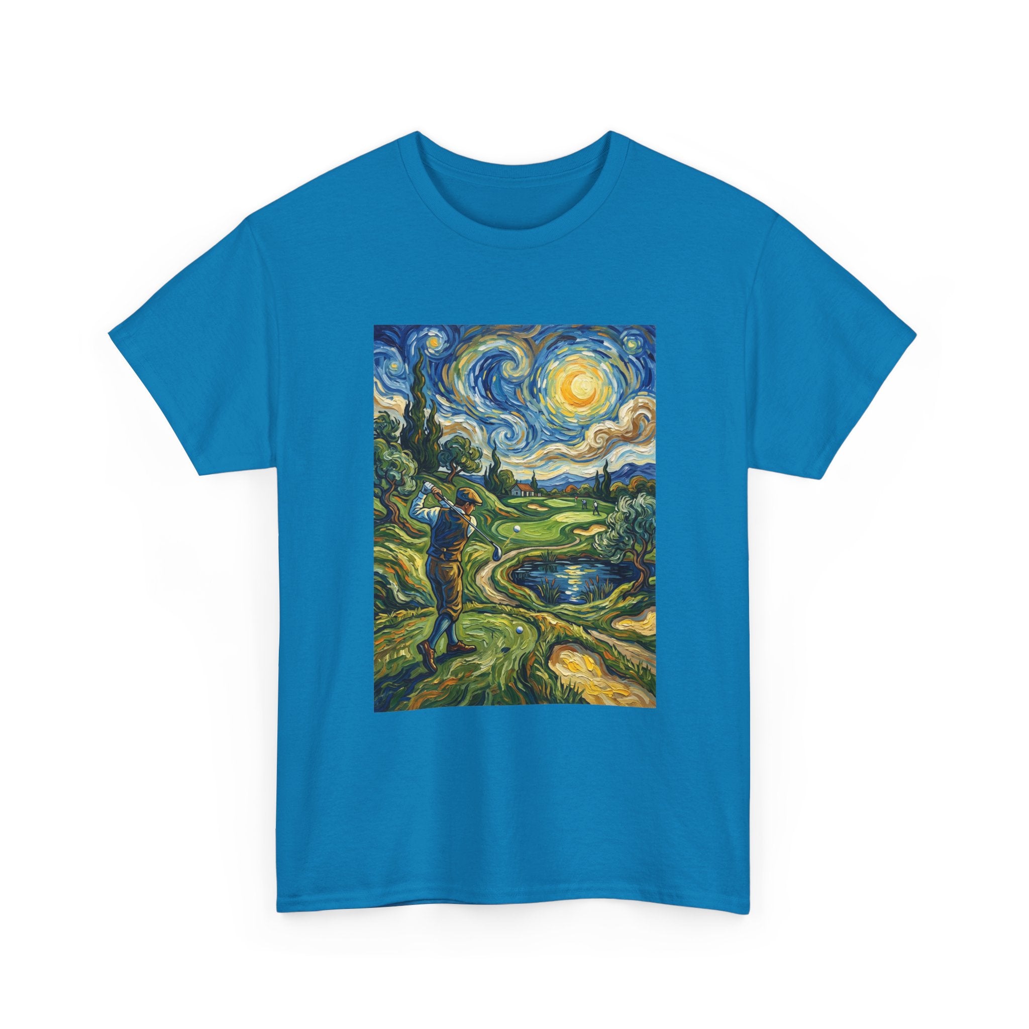 Golf Van Gogh Style T-Shirt — Starry Night Golf Artwork Tee