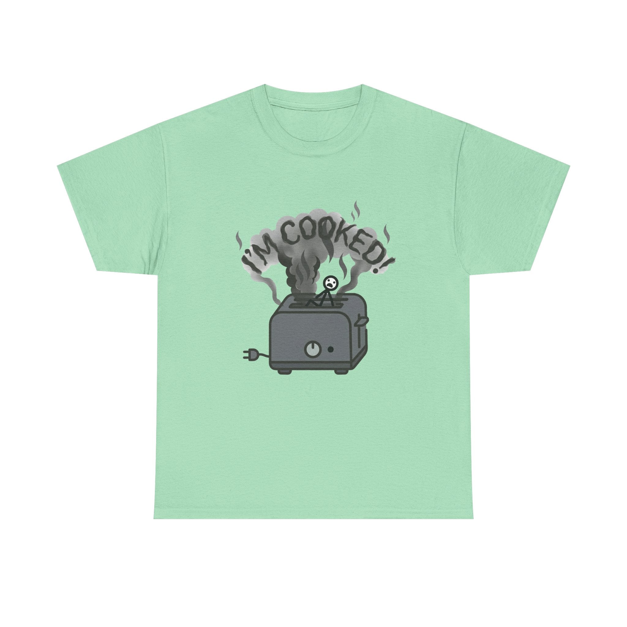 I'm Cooked Toaster T‑Shirt — Funny Kitchen Appliance Graphic Tee