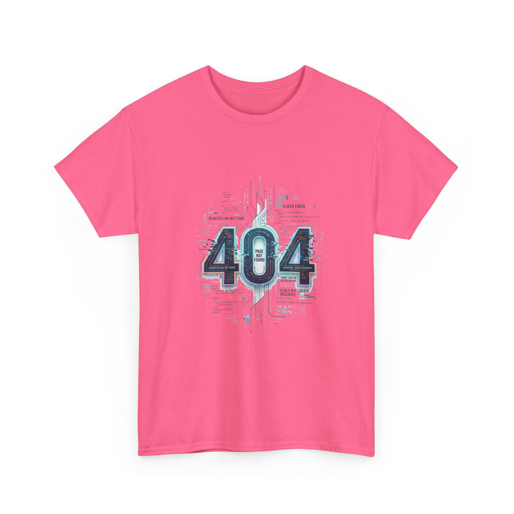 404 Error Tech Graphic Tee — Retro Cyber Glitch Computer Shirt