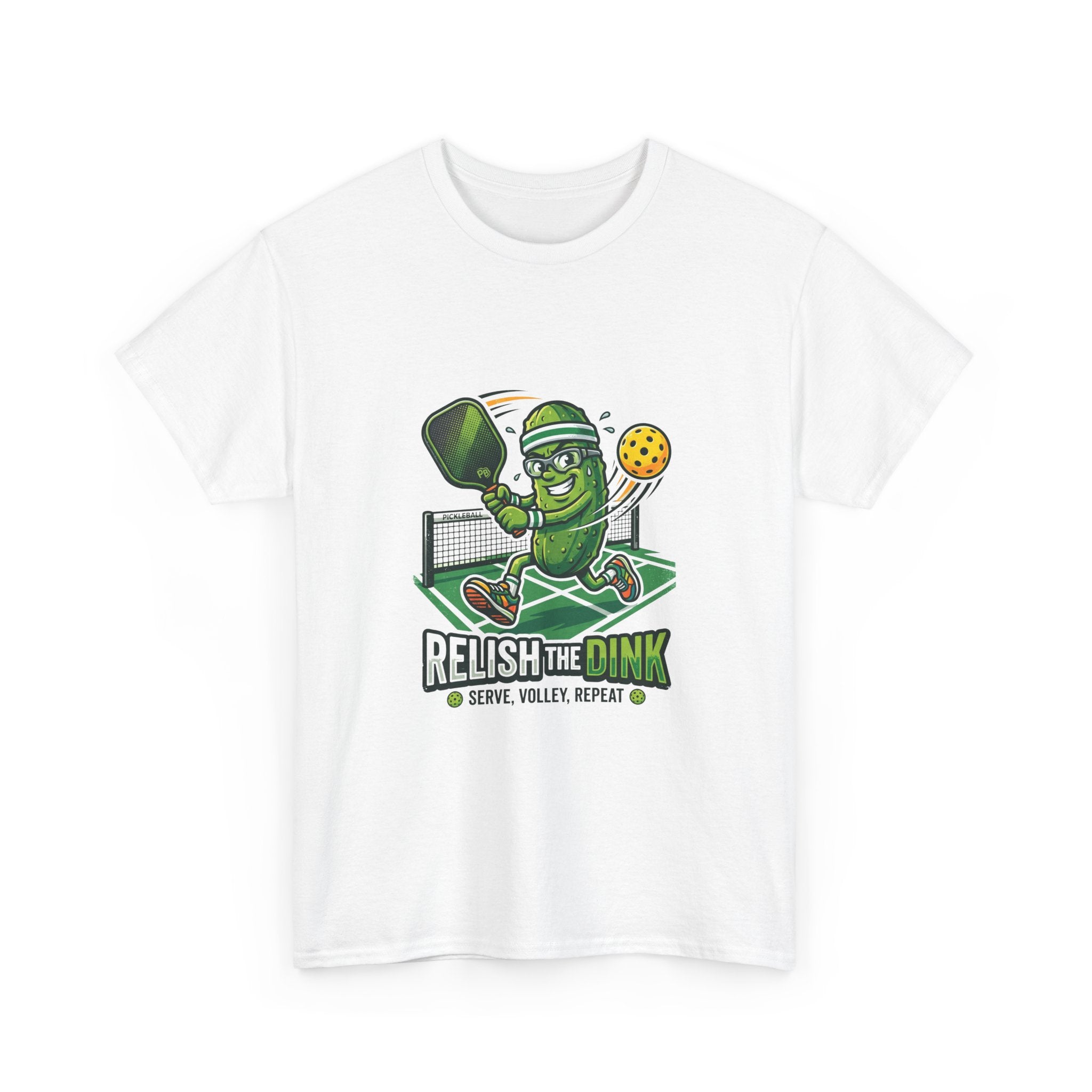 Pickleball 'Relish the Dink' T-Shirt – Funny Pickle Character Paddle Tee