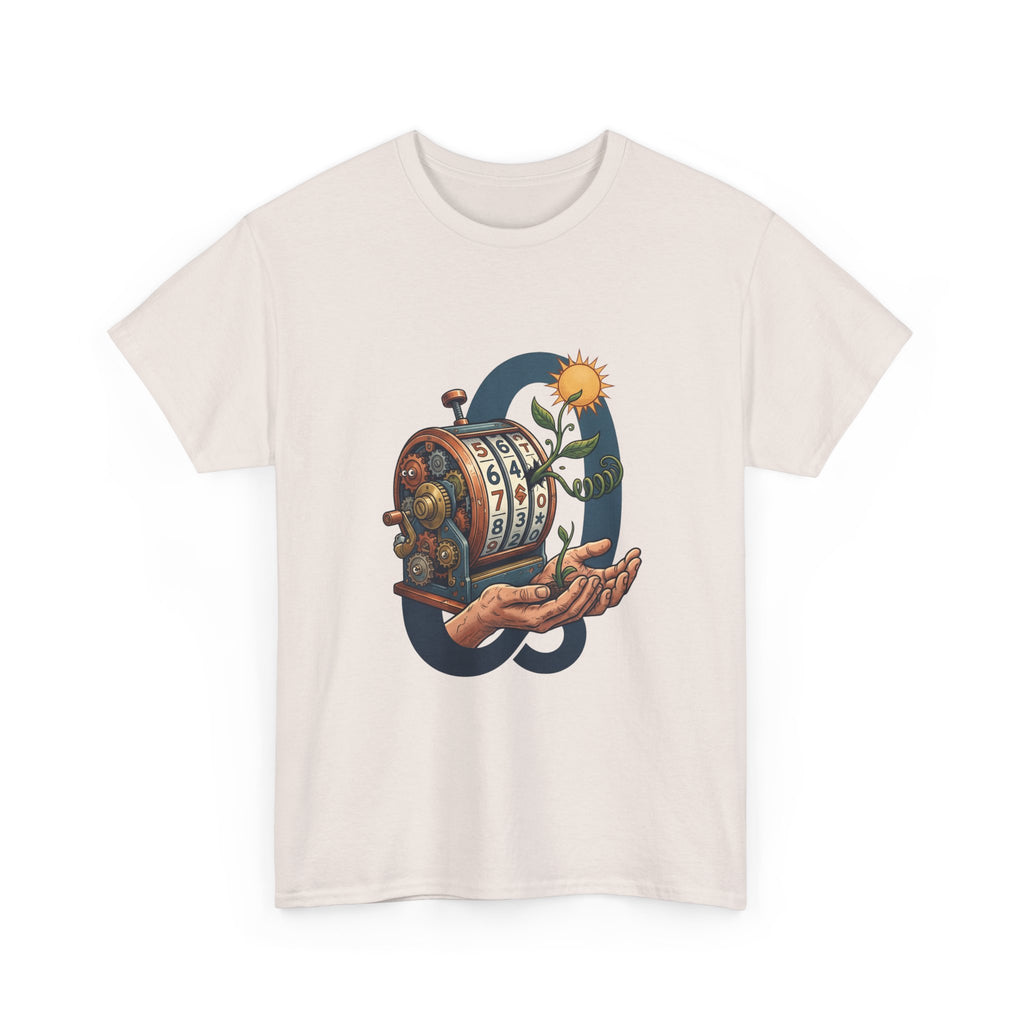 Vintage Slot Machine Tee — Retro Casino Art T-Shirt with Sunflower. idk