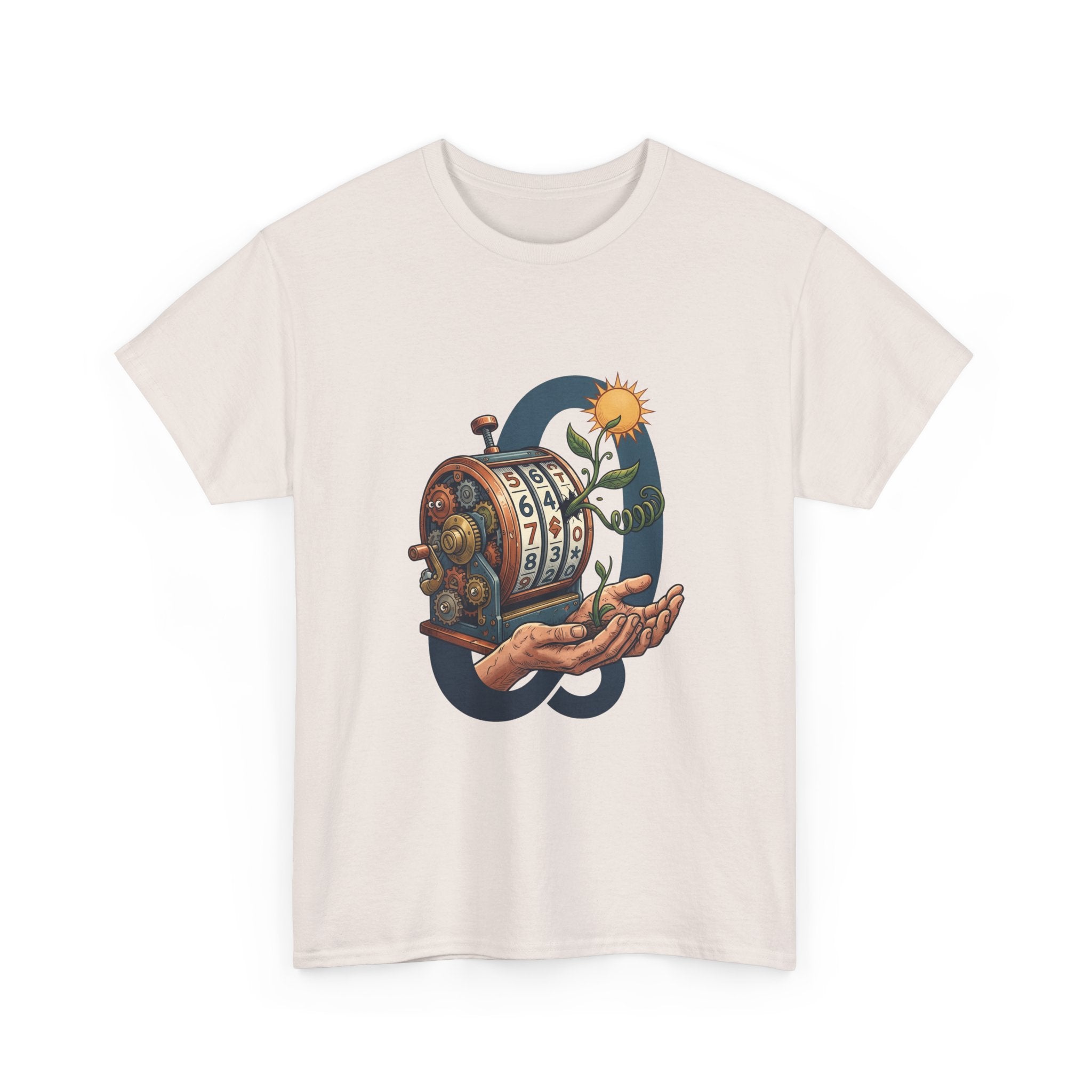 Vintage Slot Machine Tee — Retro Casino Art T-Shirt with Sunflower. idk