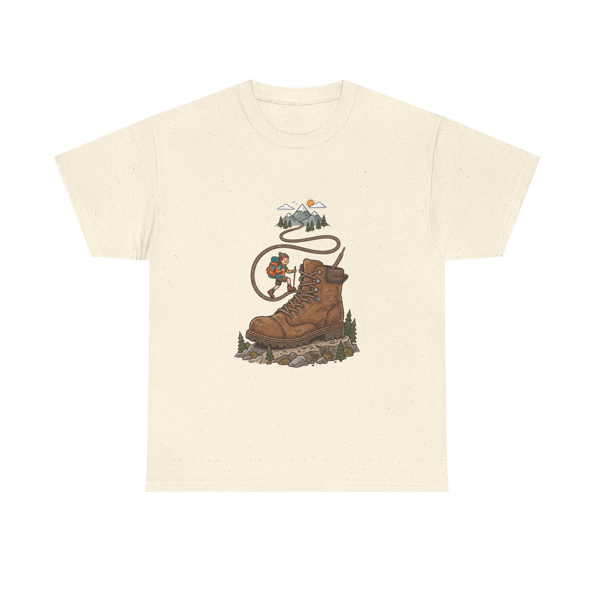 Hiking Boot Adventure Graphic Tee — Outdoor Trail Camper Shirt