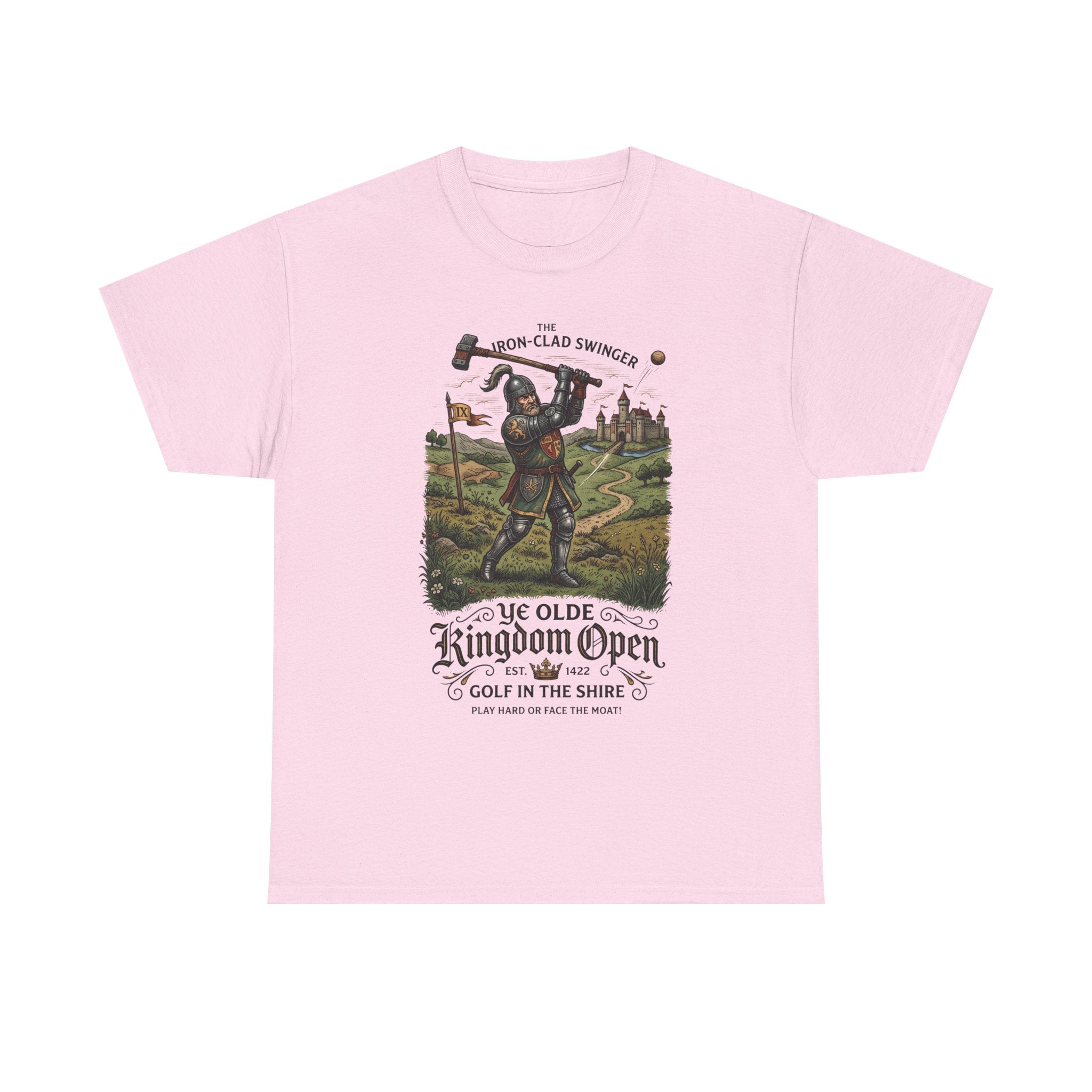 Golf T-Shirt — 'Ye Olde Kingdom Open' Vintage Medieval Golf Graphic Tee