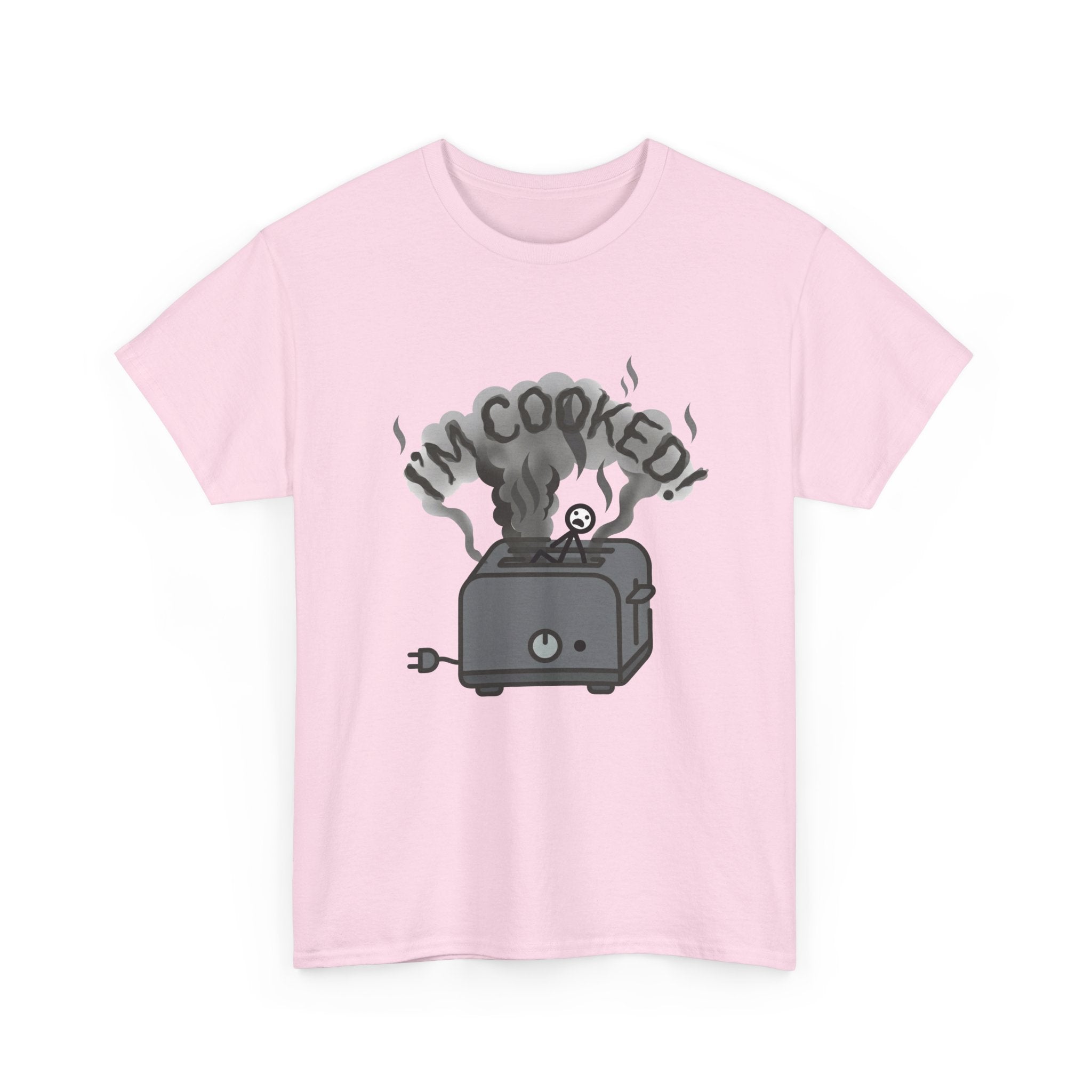 I'm Cooked Toaster T‑Shirt — Funny Kitchen Appliance Graphic Tee