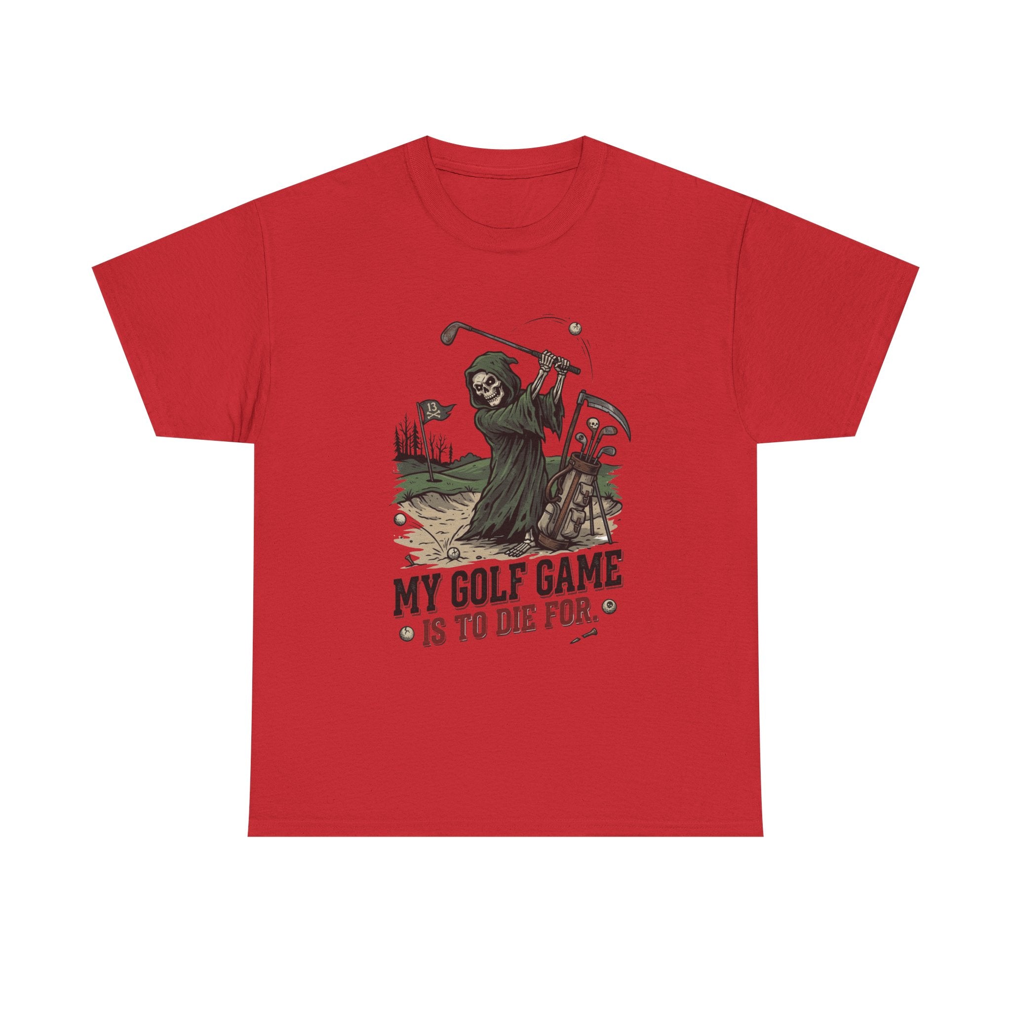 Golf Grim Reaper T-Shirt – “My Golf Game Is To Die For” Funny Golfers Tee