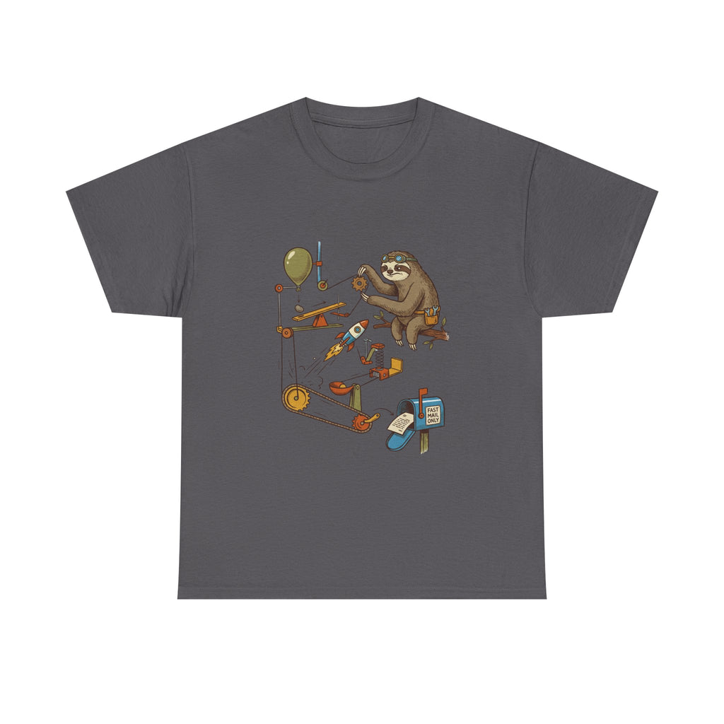 T-Shirt — Sloth Rube Goldberg Machine Graphic Tee