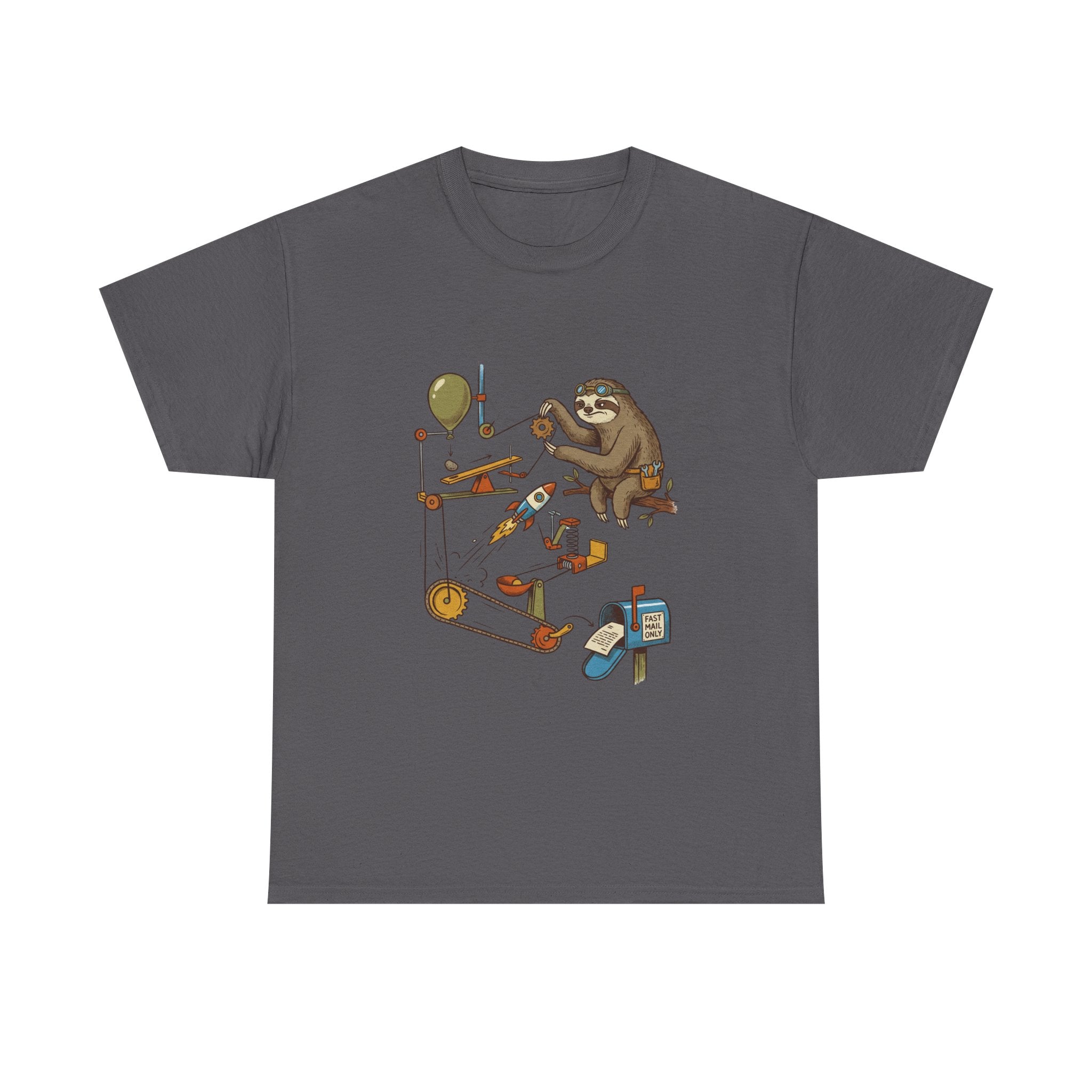 T-Shirt — Sloth Rube Goldberg Machine Graphic Tee
