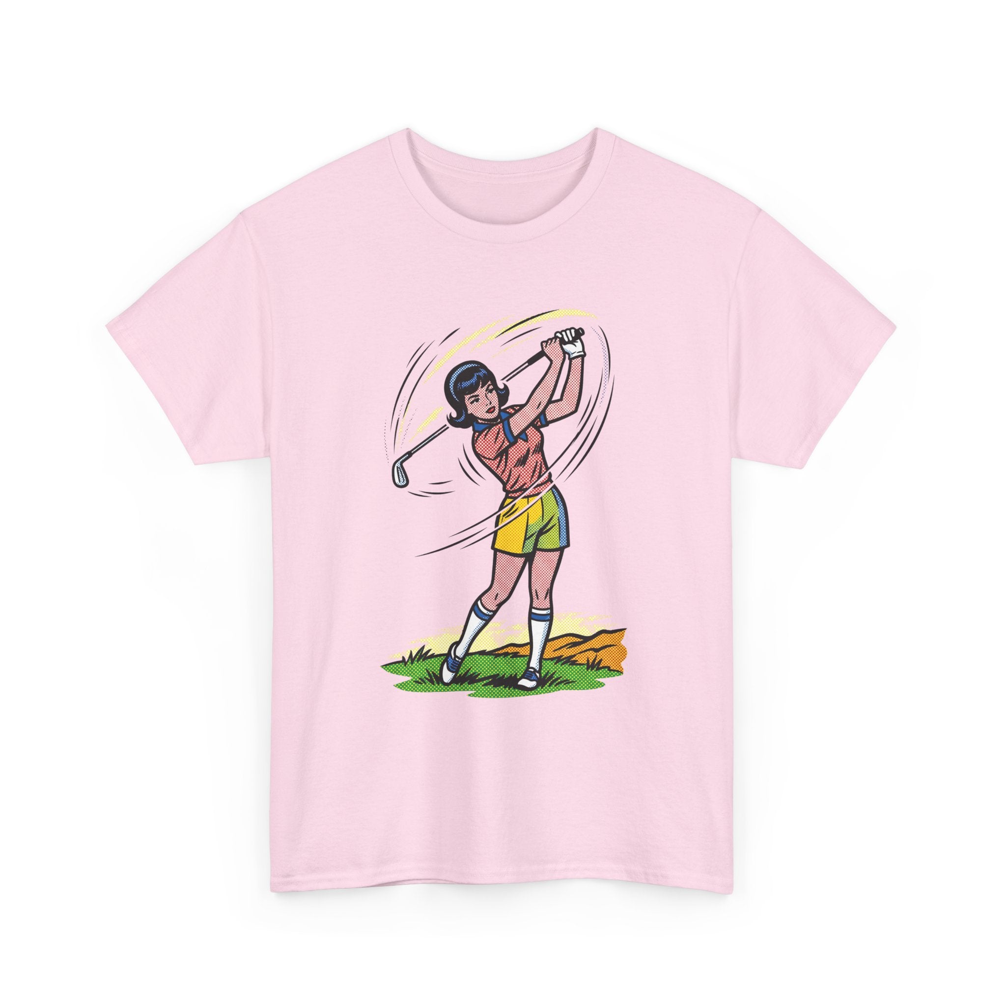 Golf Swing Graphic Tee — Vintage Golfer Illustration T-Shirt