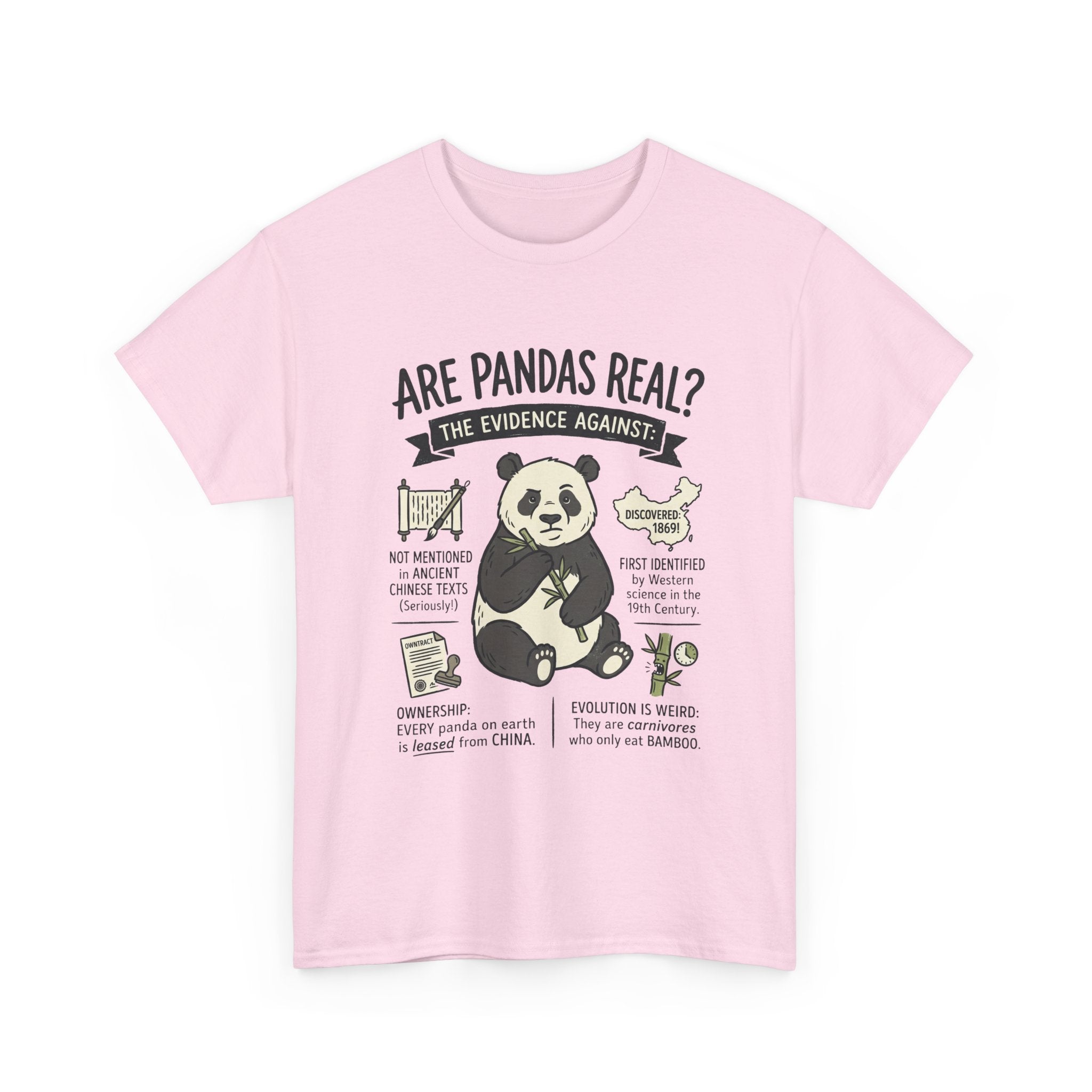 Are Pandas Real? Graphic Tee — Funny Panda Infographic T-Shirt