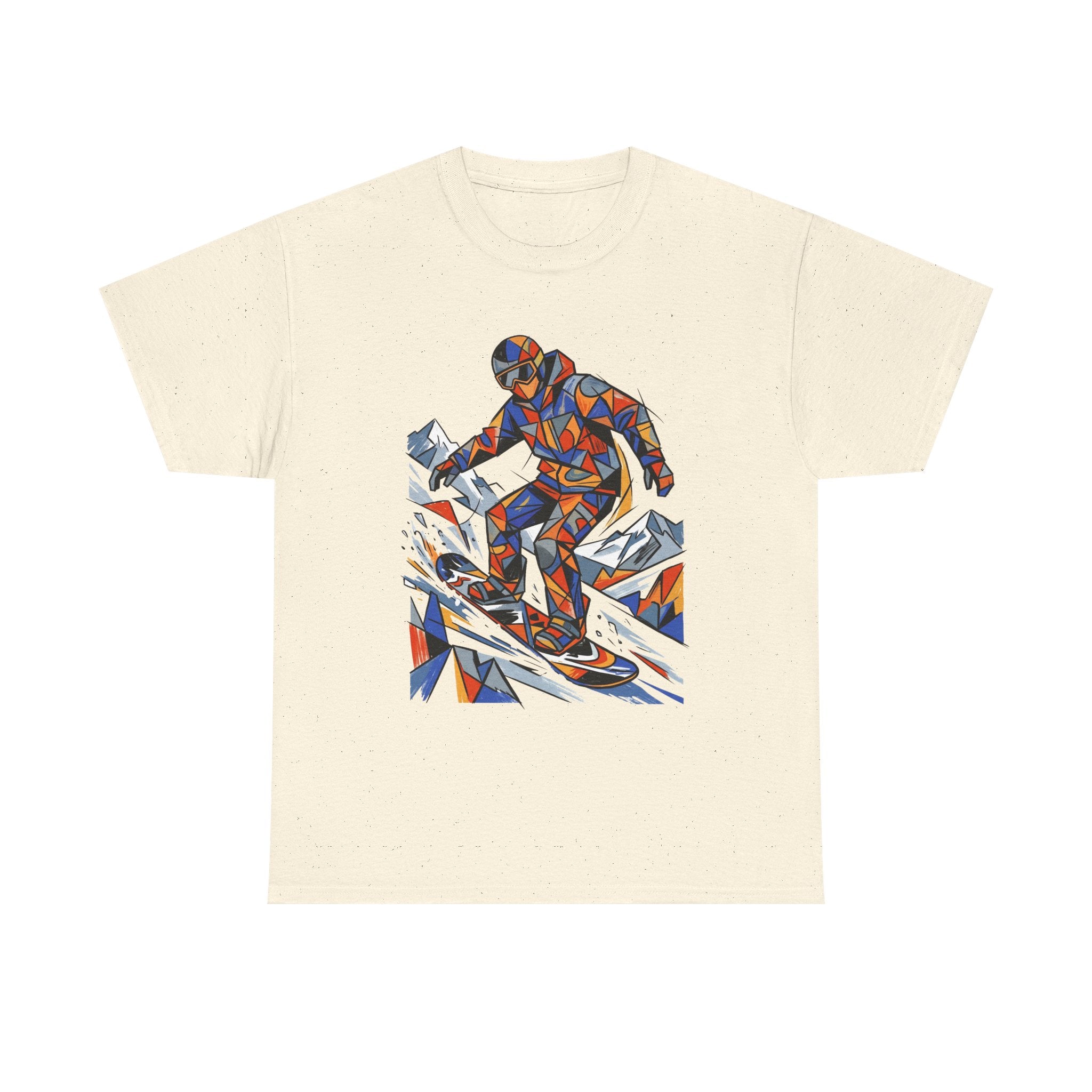 Snowboarder Geometric Art Tee