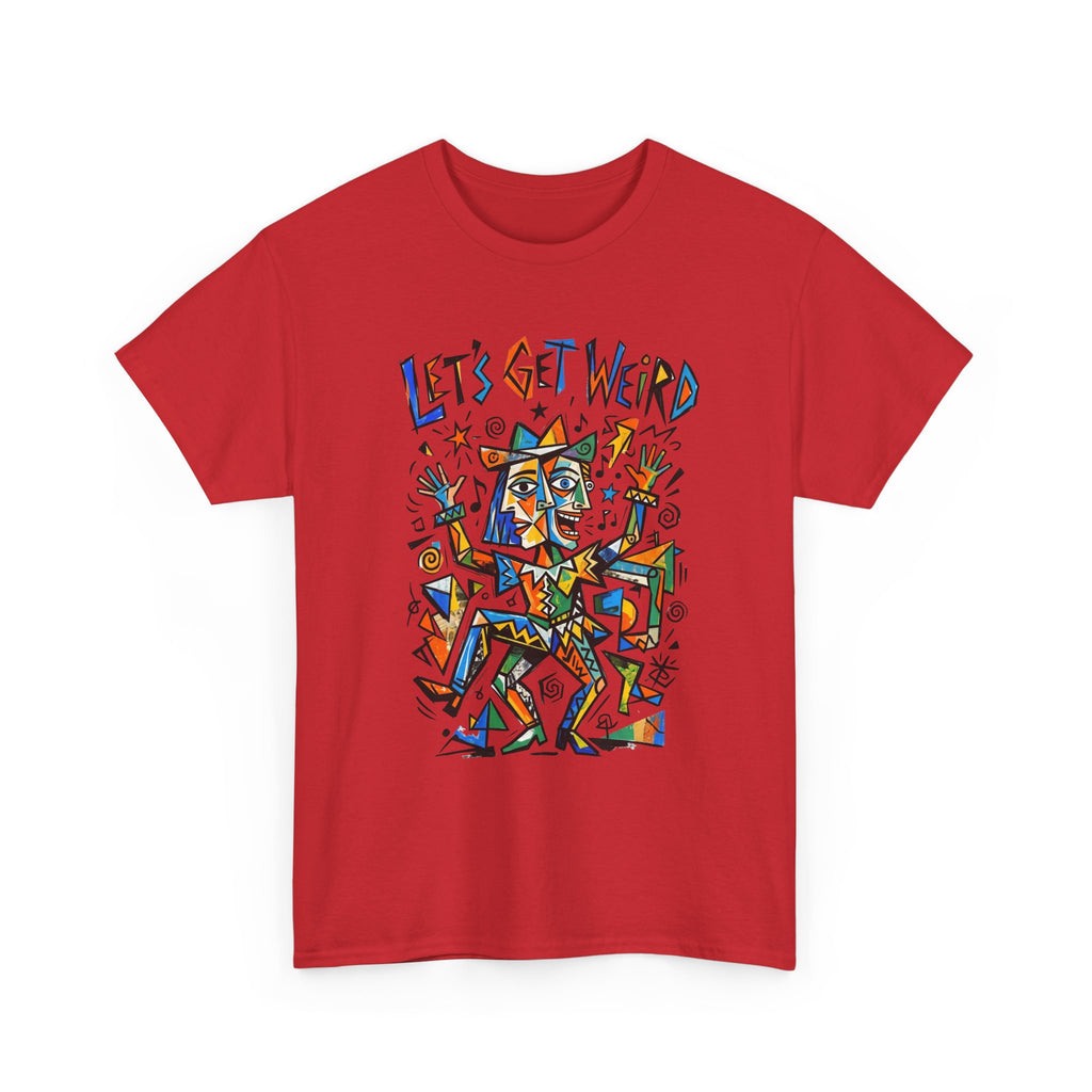 Let's Get Weird T‑Shirt — Colorful Abstract Party Graphic Tee