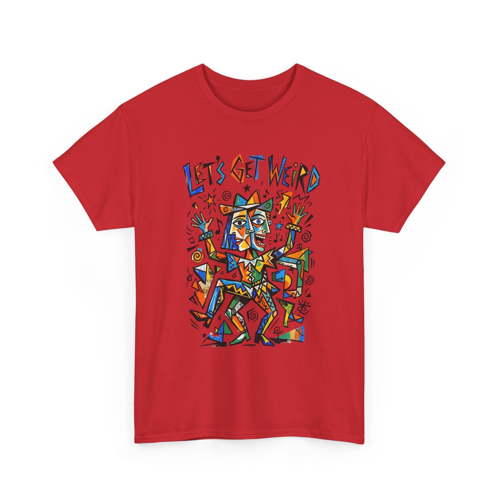 Let's Get Weird T‑Shirt — Colorful Abstract Party Graphic Tee
