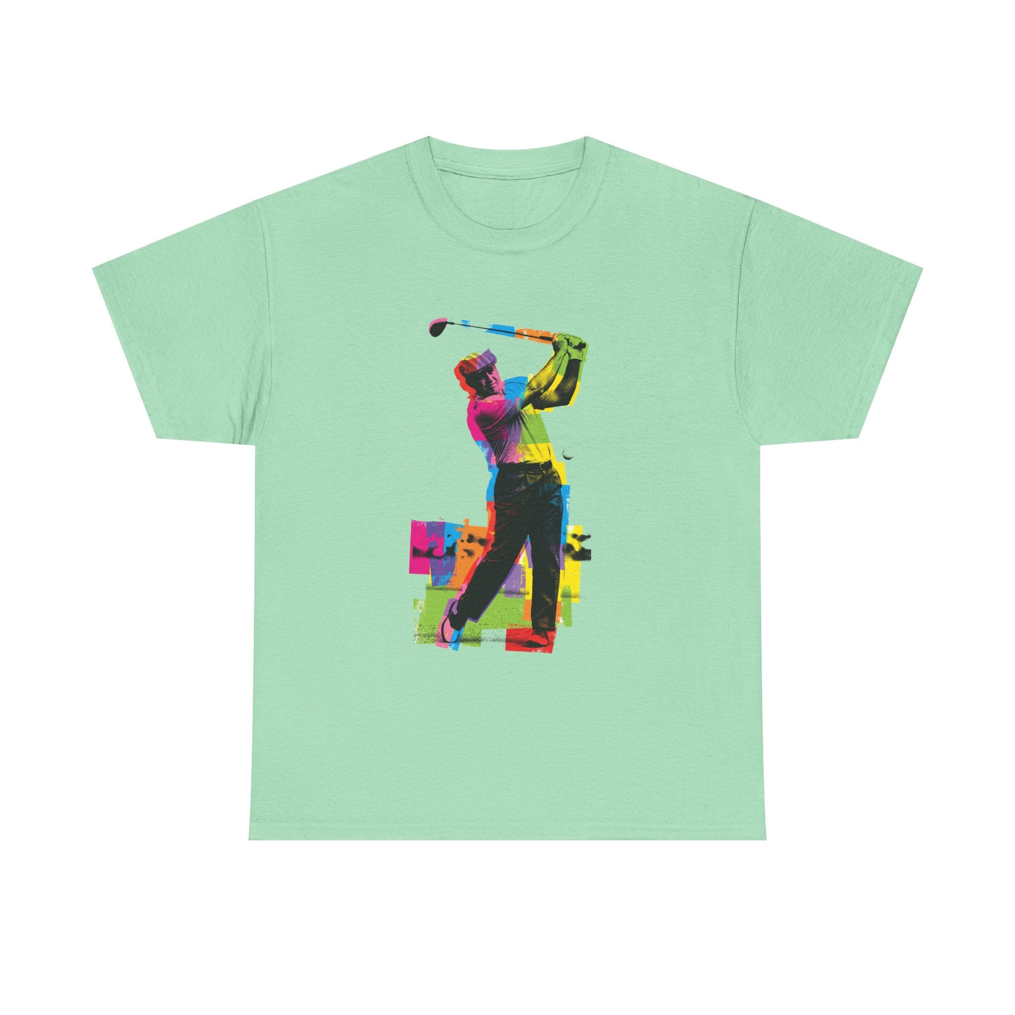 Golf Swing Pop Art T-Shirt — Colorful Golfer Graphic Tee