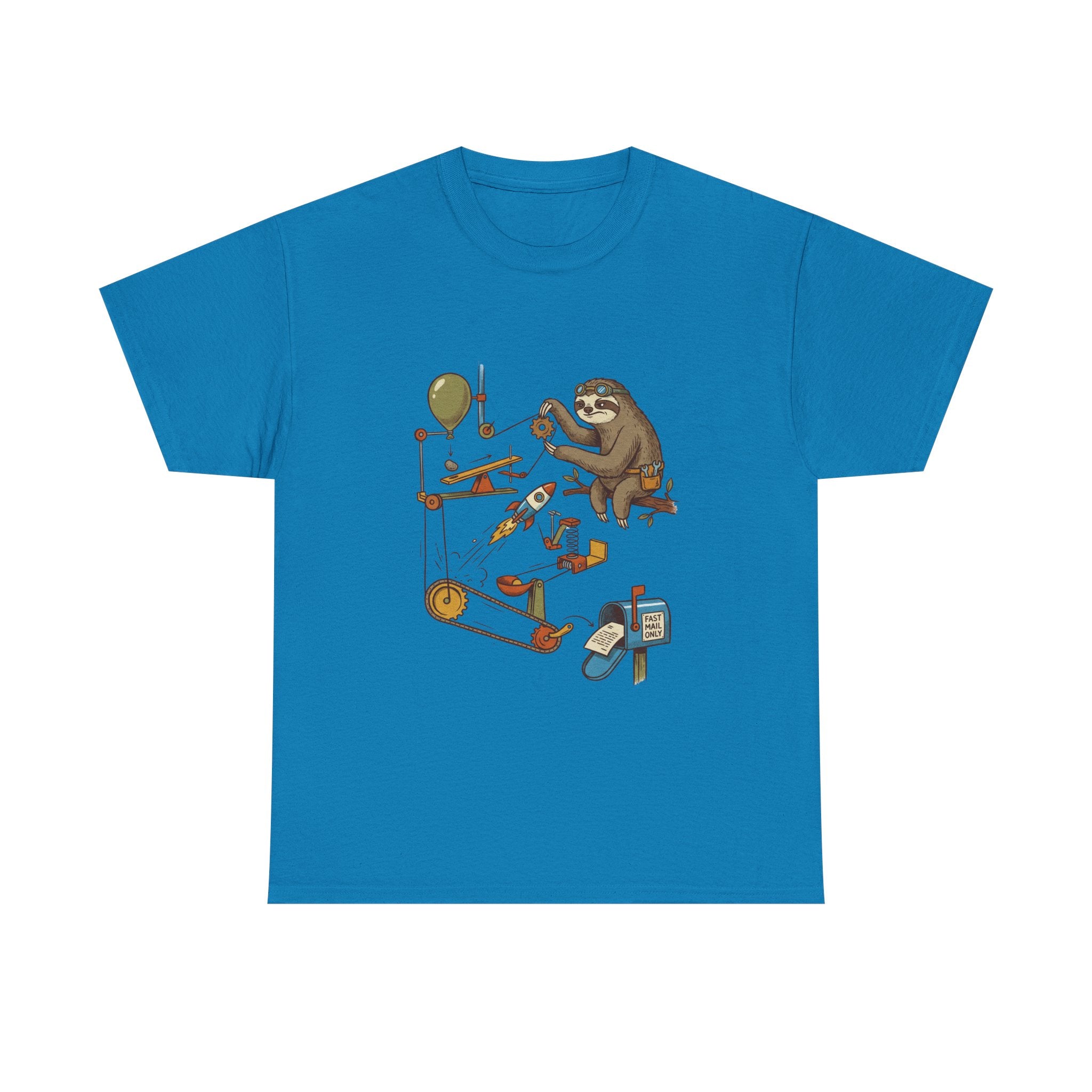 T-Shirt — Sloth Rube Goldberg Machine Graphic Tee