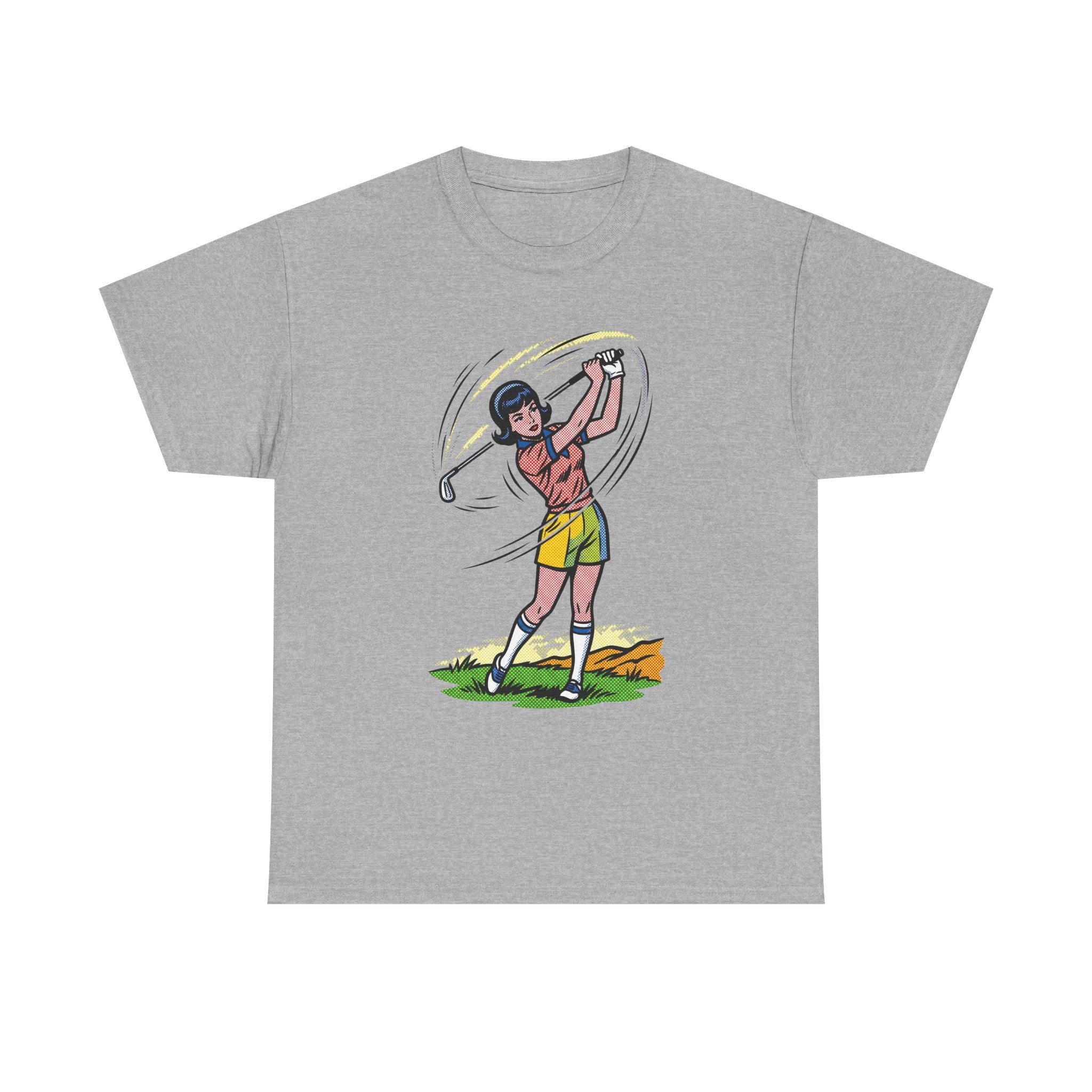 Golf Swing Graphic Tee — Vintage Golfer Illustration T-Shirt