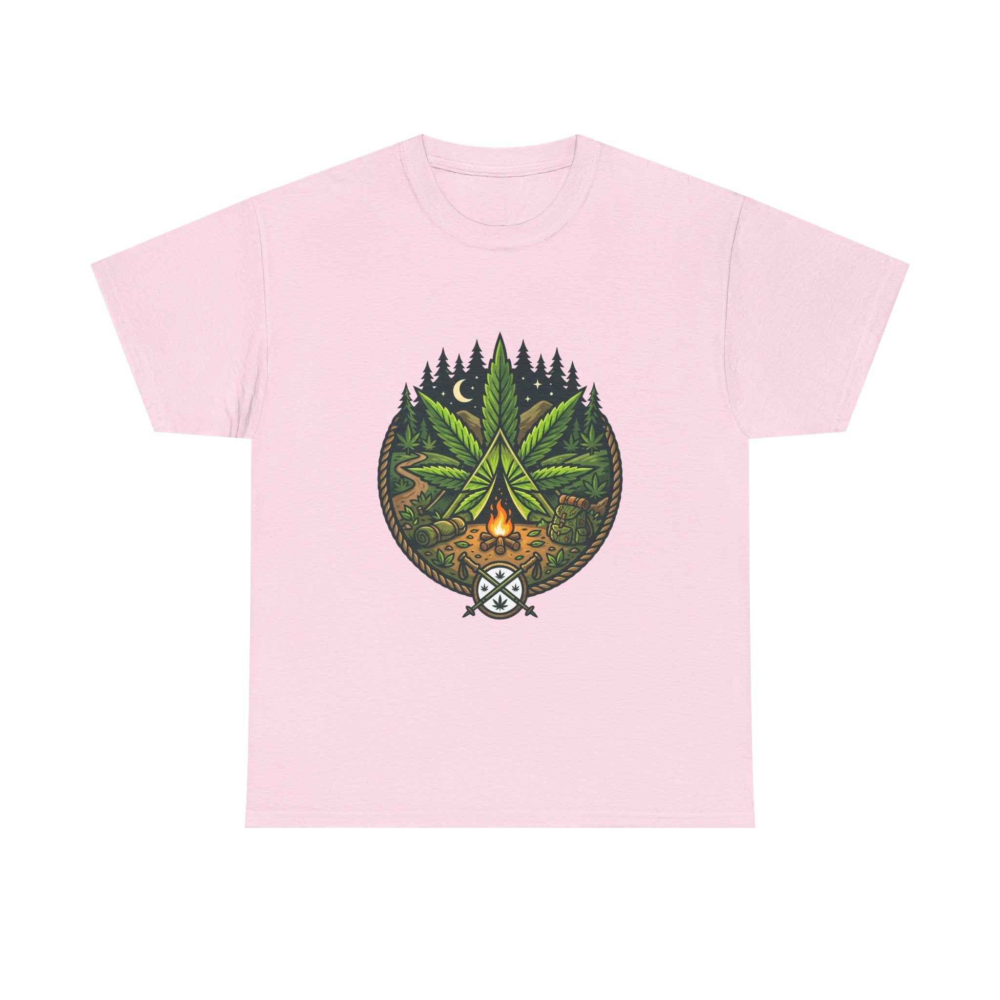 T-Shirt — Campfire Cannabis Leaf Graphic Tee
