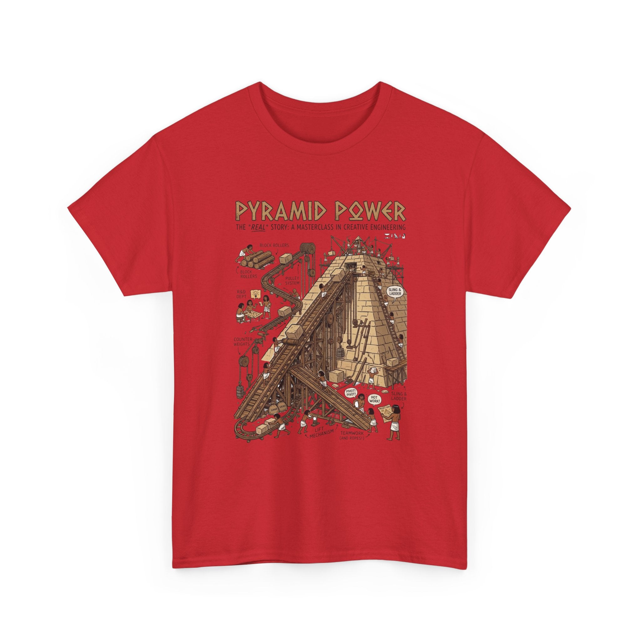 Pyramid Power Tee — Vintage Egyptian Pyramid Diagram Graphic T‑Shirt